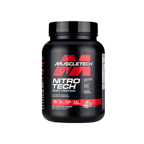 MUSCLE TECH Nitro Tech Whey Protein - 2x 908g - Milk Chocolate