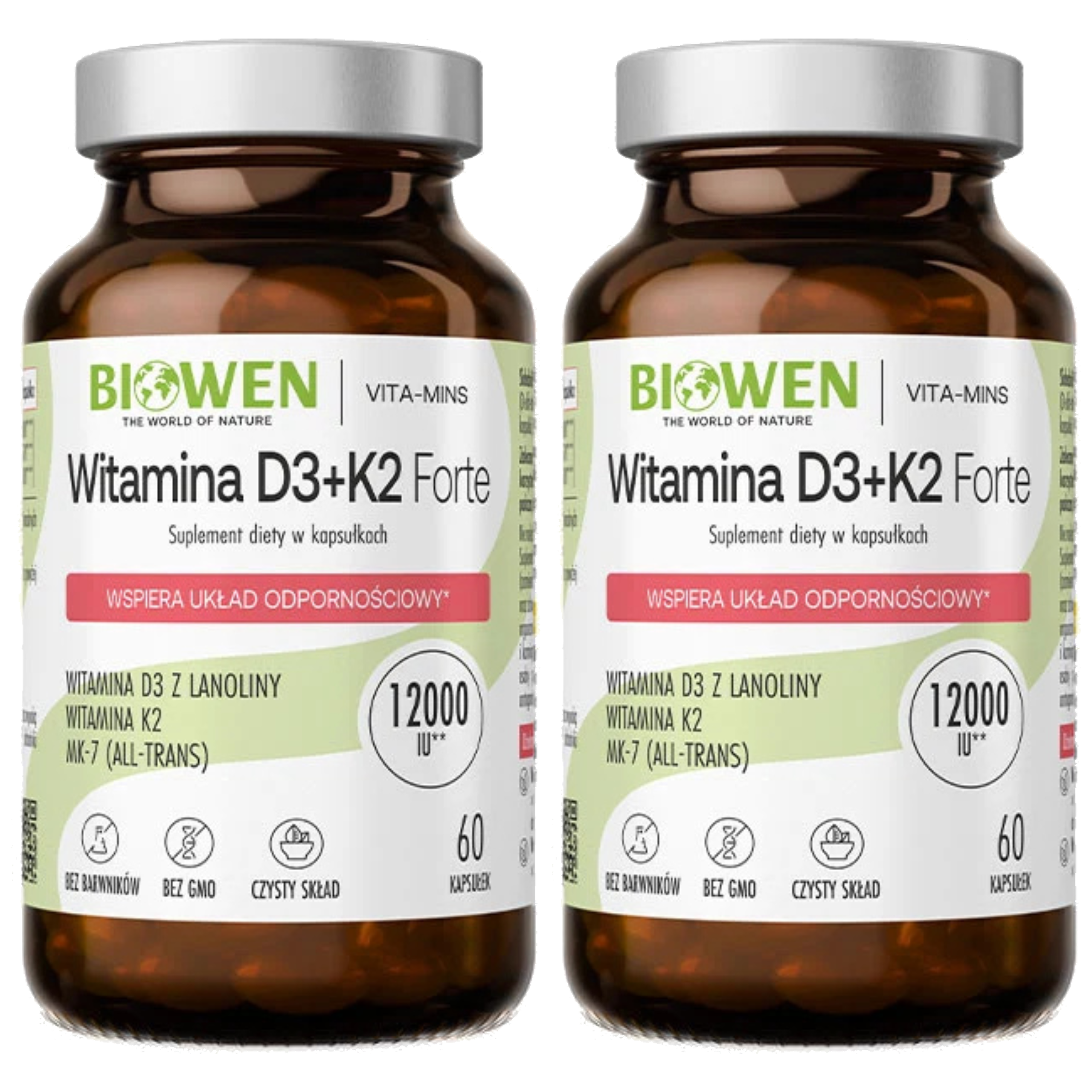 BIOWEN - Vitamin D3 + K2 Forte 12000 IU - 2x 60caps.