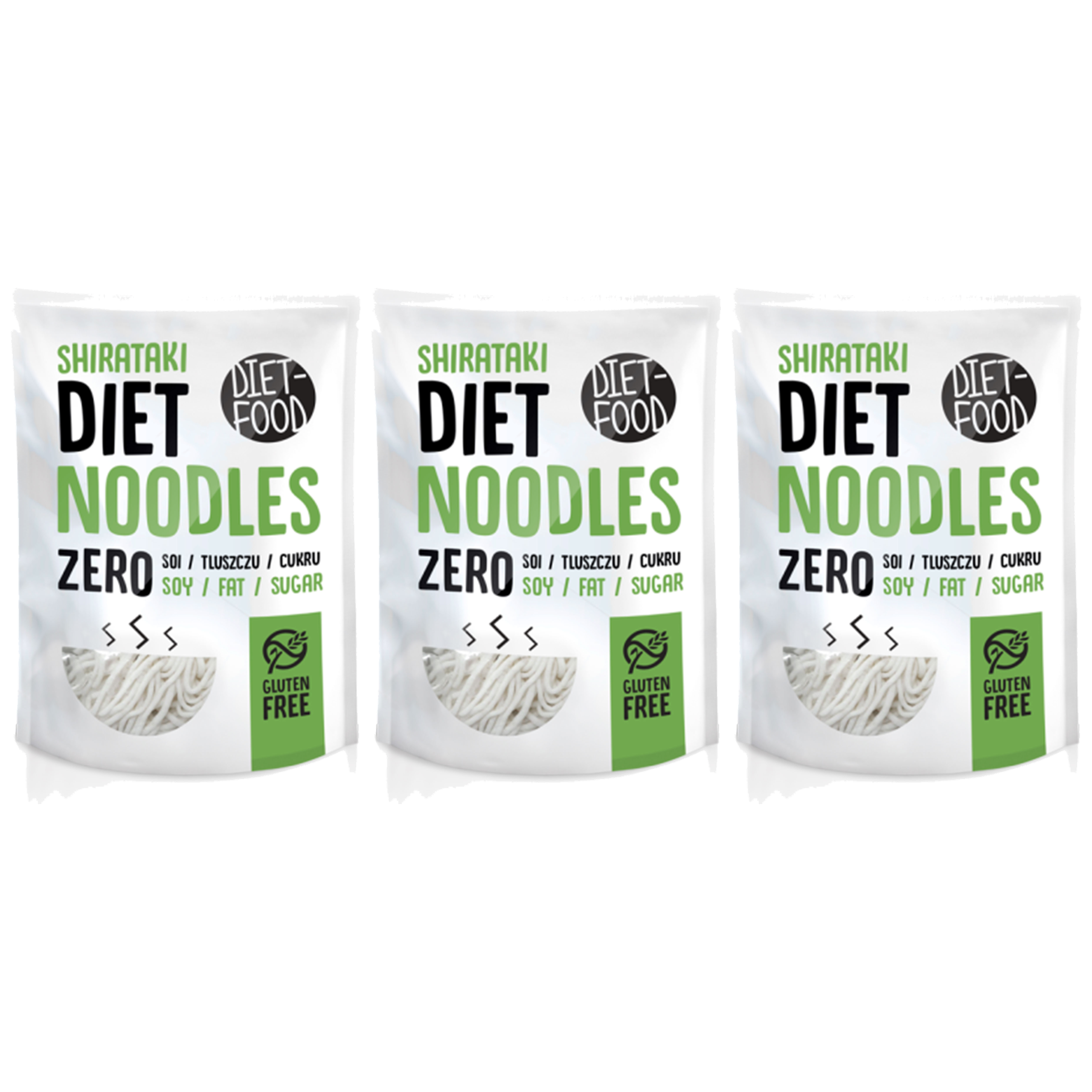 DIET FOOD Diet Noodles - 3x 200g - Makaron Konjac