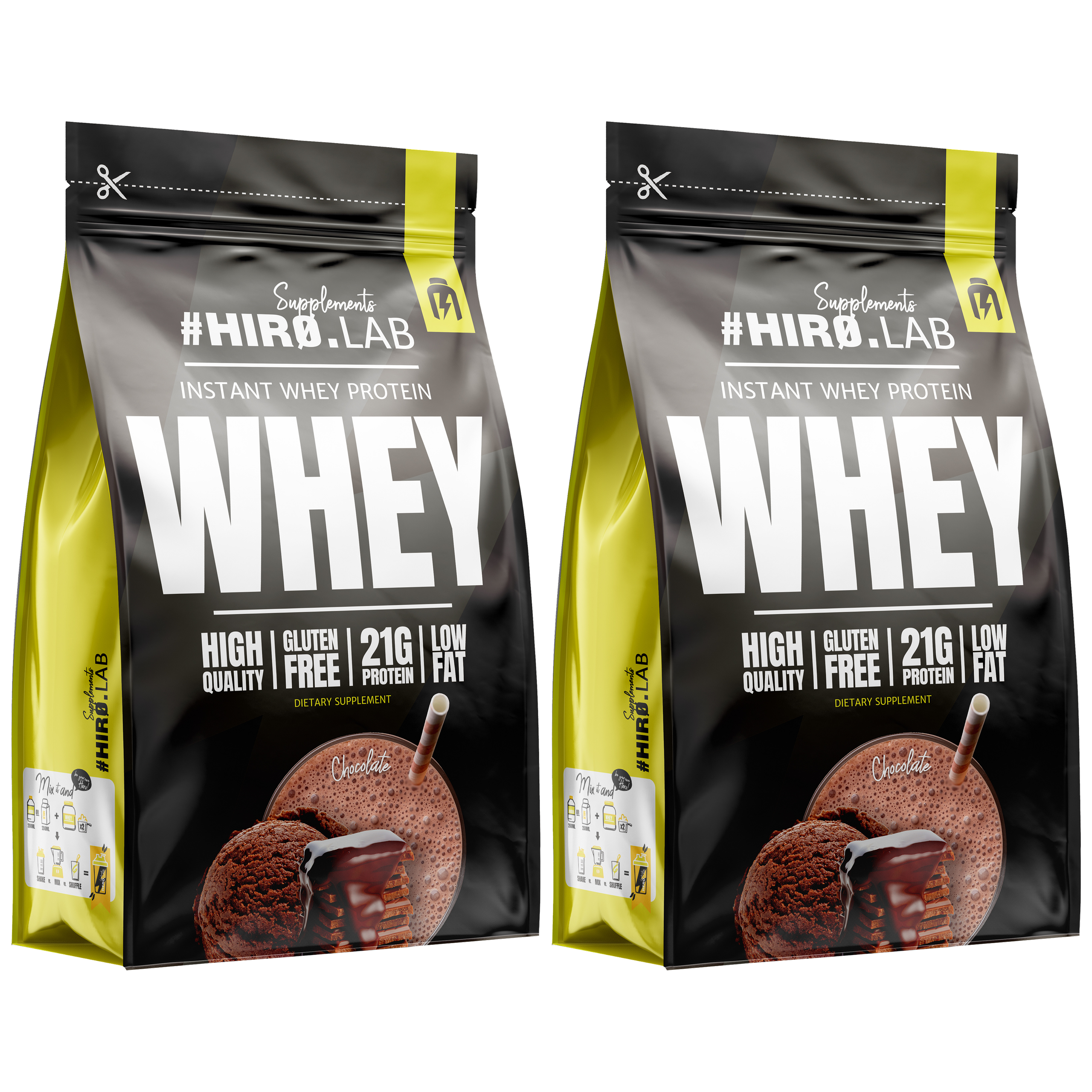 HIRO.LAB Instant Whey Protein - 2x 2000g (BAG)