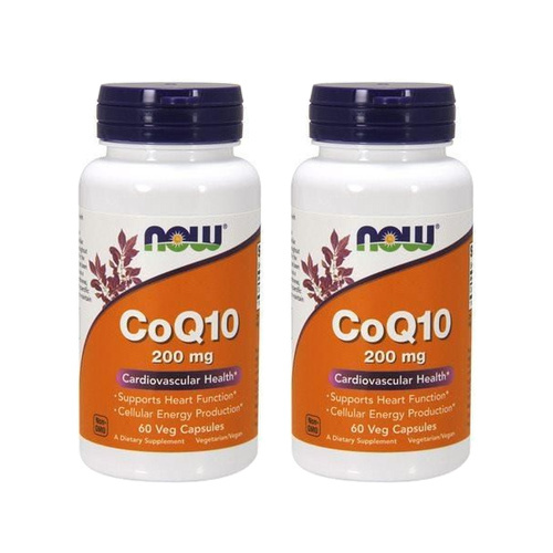 NOW CoQ10 ( Koenzym Q10 ) 200mg - 2x 60vegcaps