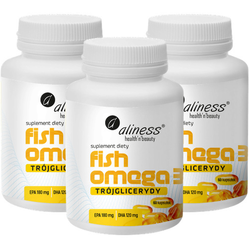 ALINESS - Omega 3 Trójglicerydy 180/120mg - 60caps. x3