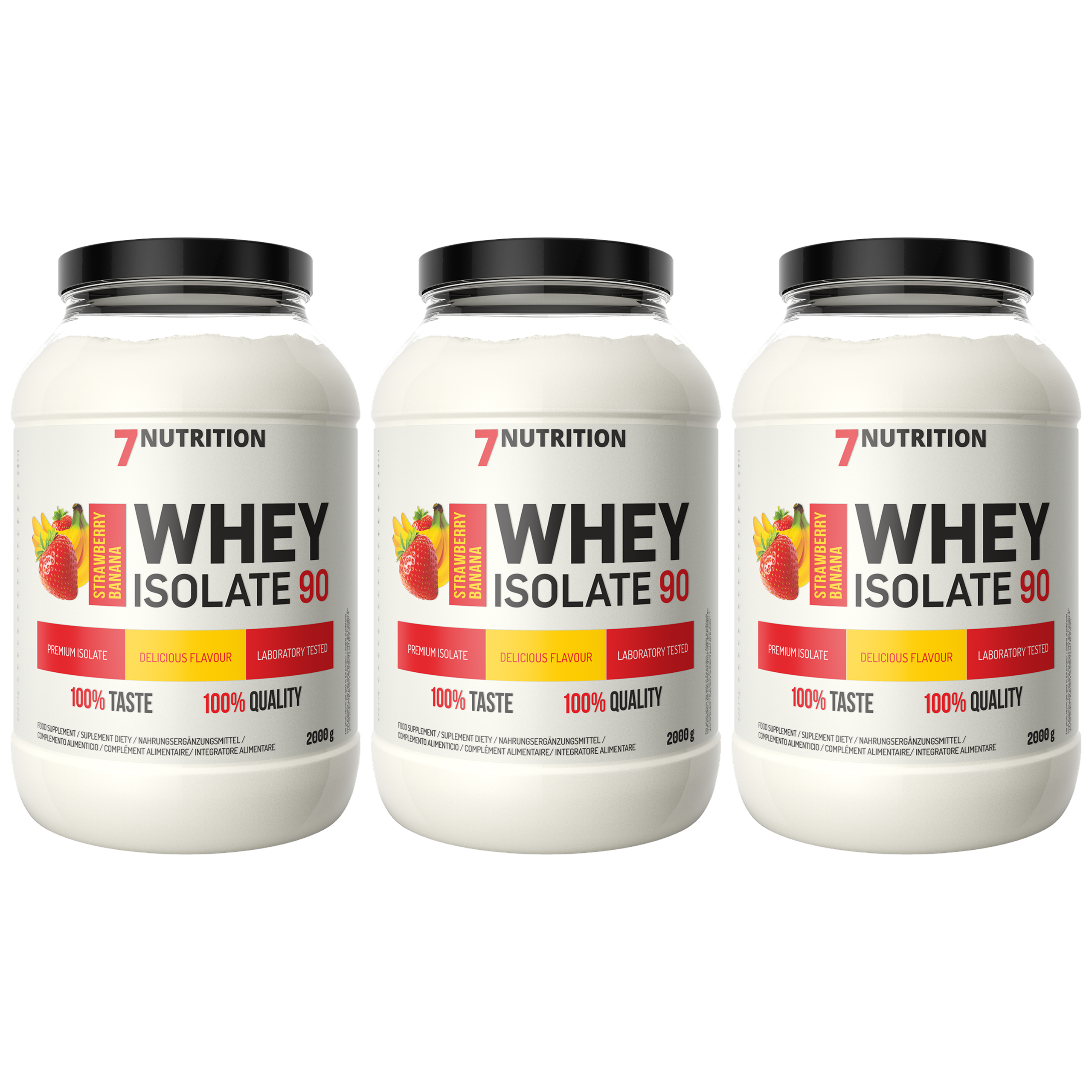 7 NUTRITION Whey Isolate 90 - 3x 2000g