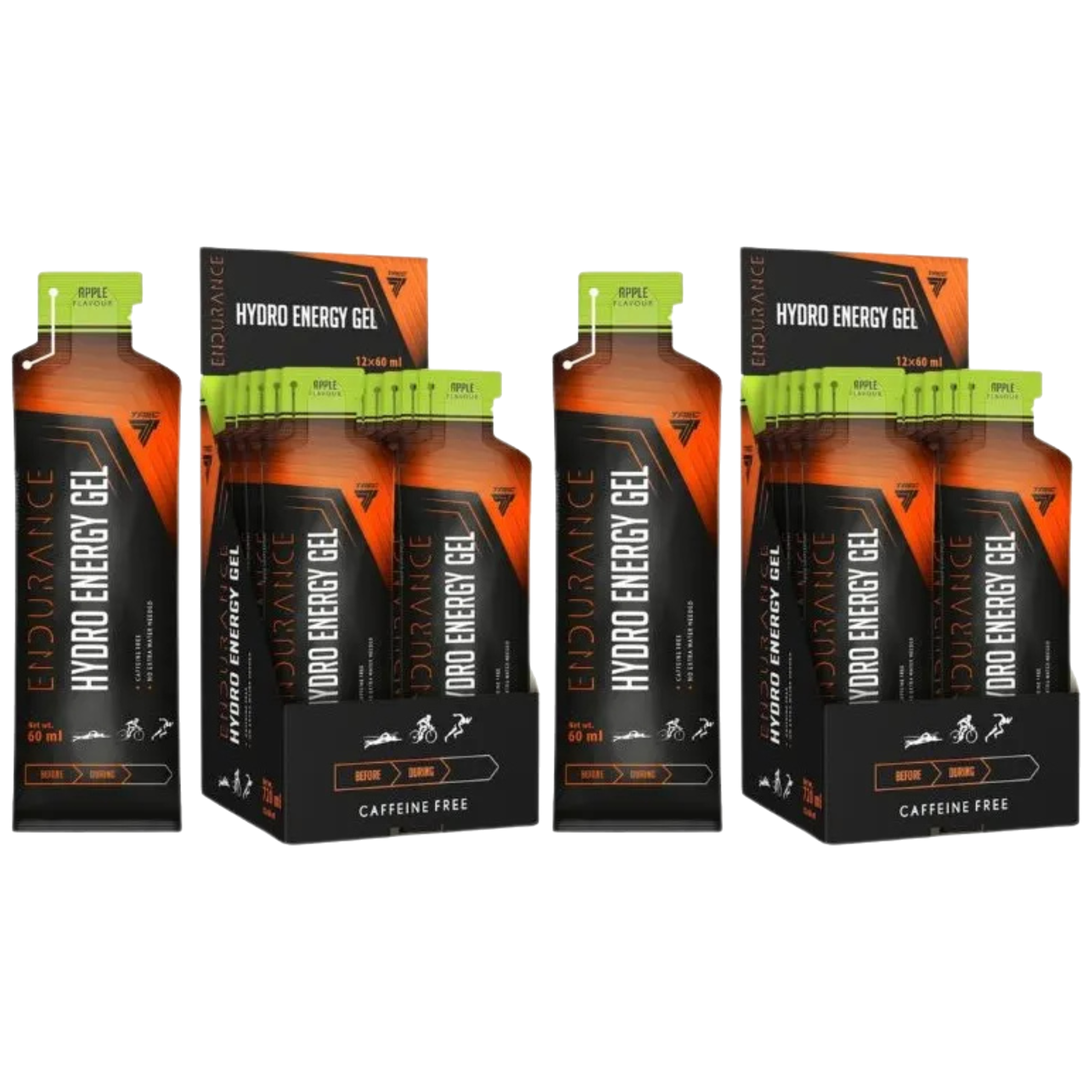 TREC - Endurance Hydro Energy Gel - 12x 2x 60ml - Apple