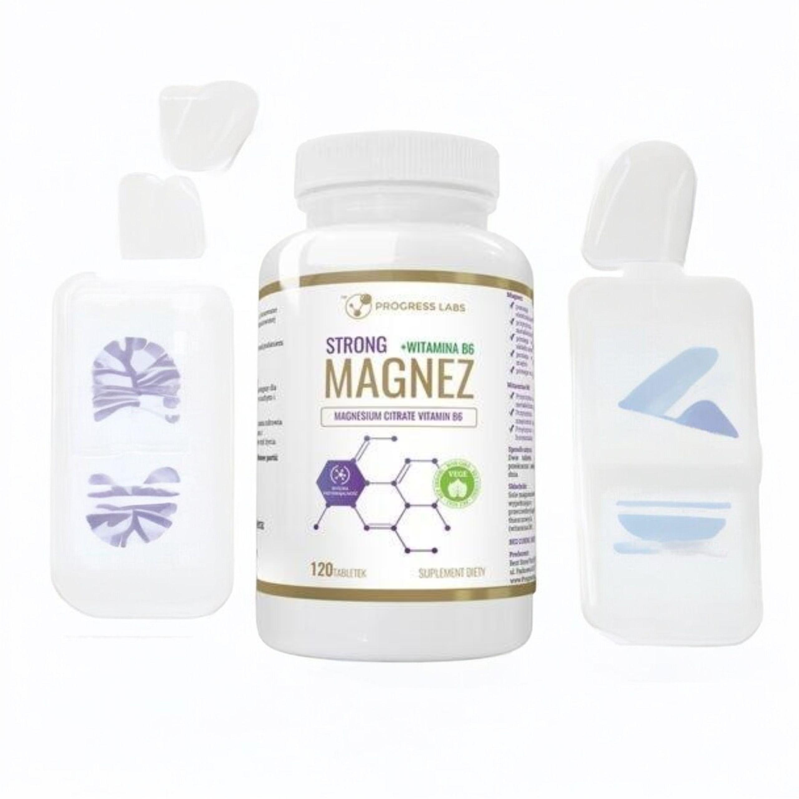 PROGRESS LABS - Magnez Strong + Witamina B6 350mg - 3x 120tabs.