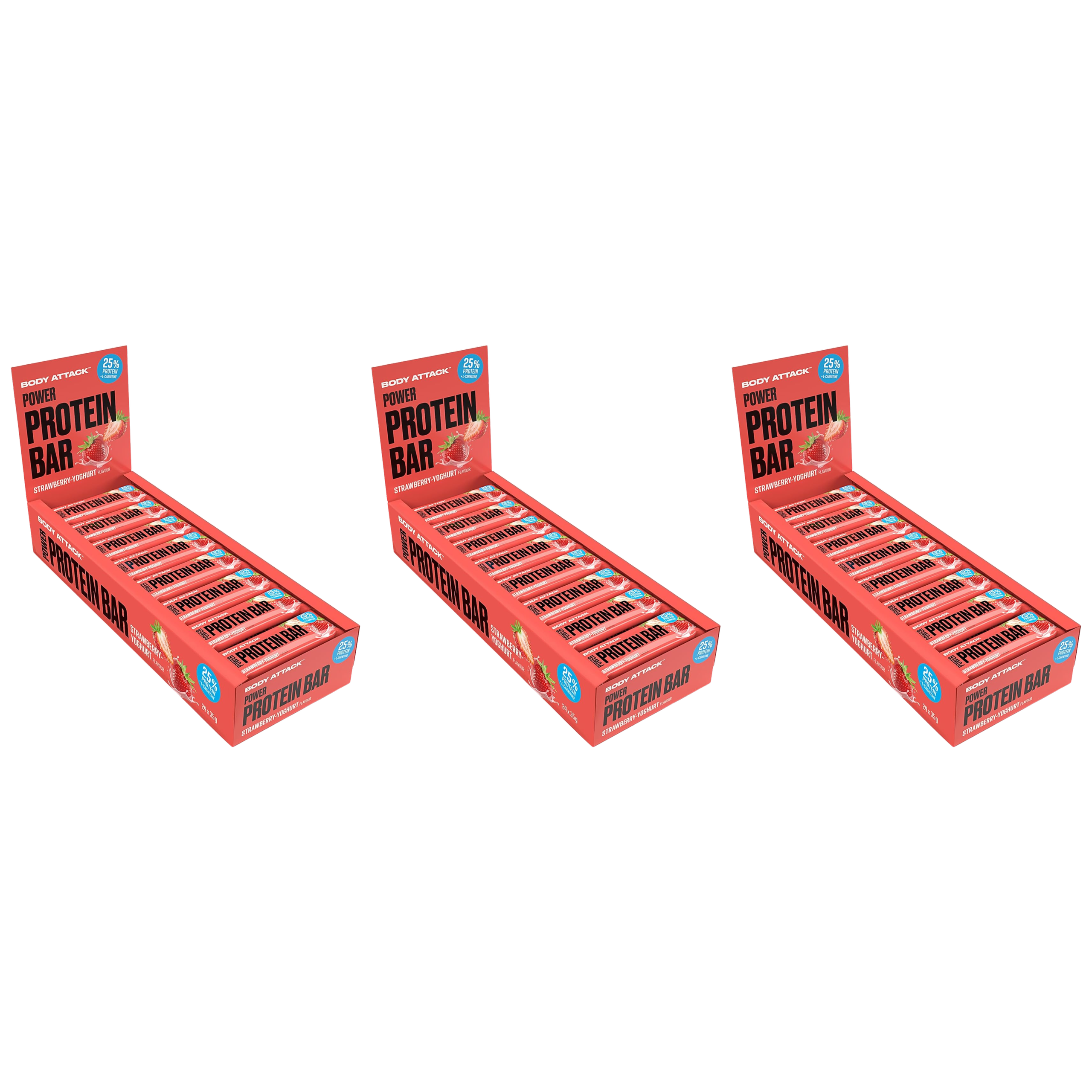 BODY ATTACK - Baton Power Protein Bar - 24x 3x 35g 