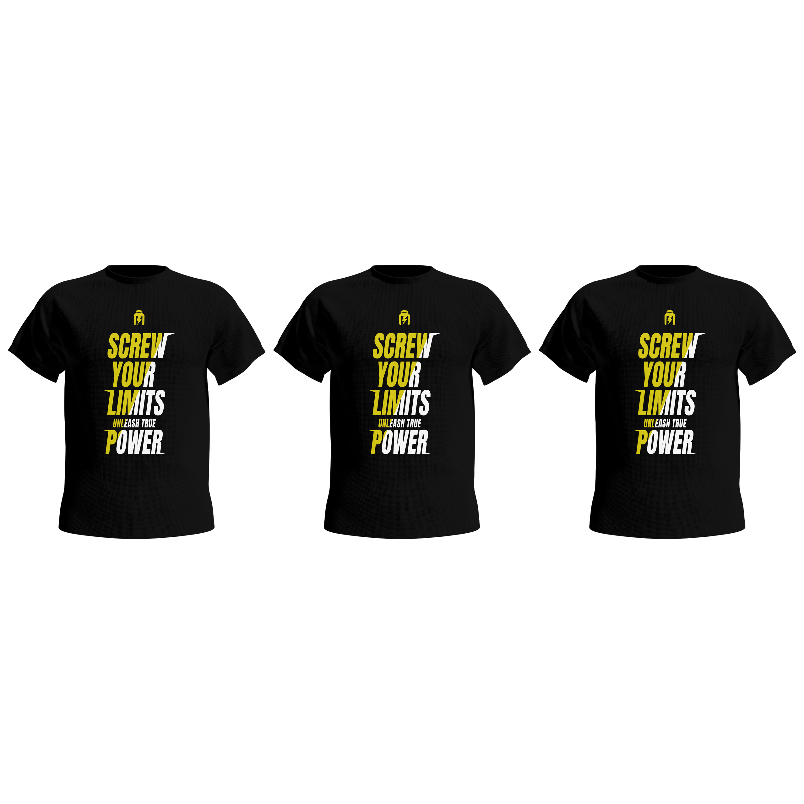 HIRO.LAB T-Shirt Screw Your Limits — zestaw 3x