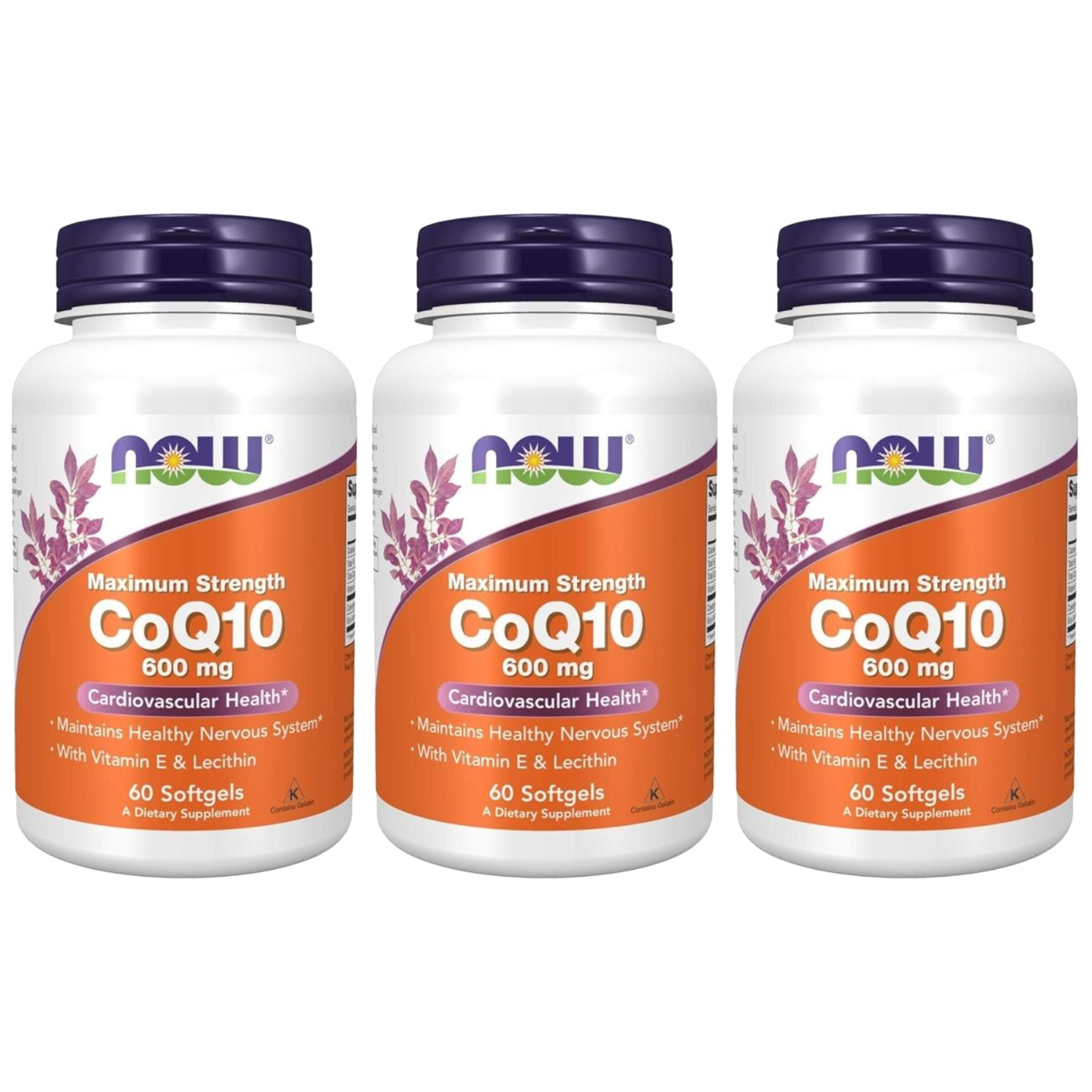 NOW - CoQ10 600mg - 3x 60softgels
