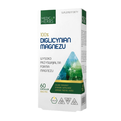 MEDICA HERBS - Magnez 100% Diglicynian Magnezu - 60caps.