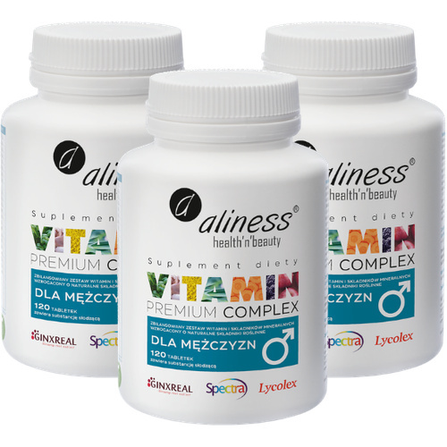 ALINESS - Vitamin Complex For Men - 3x 120tabs.