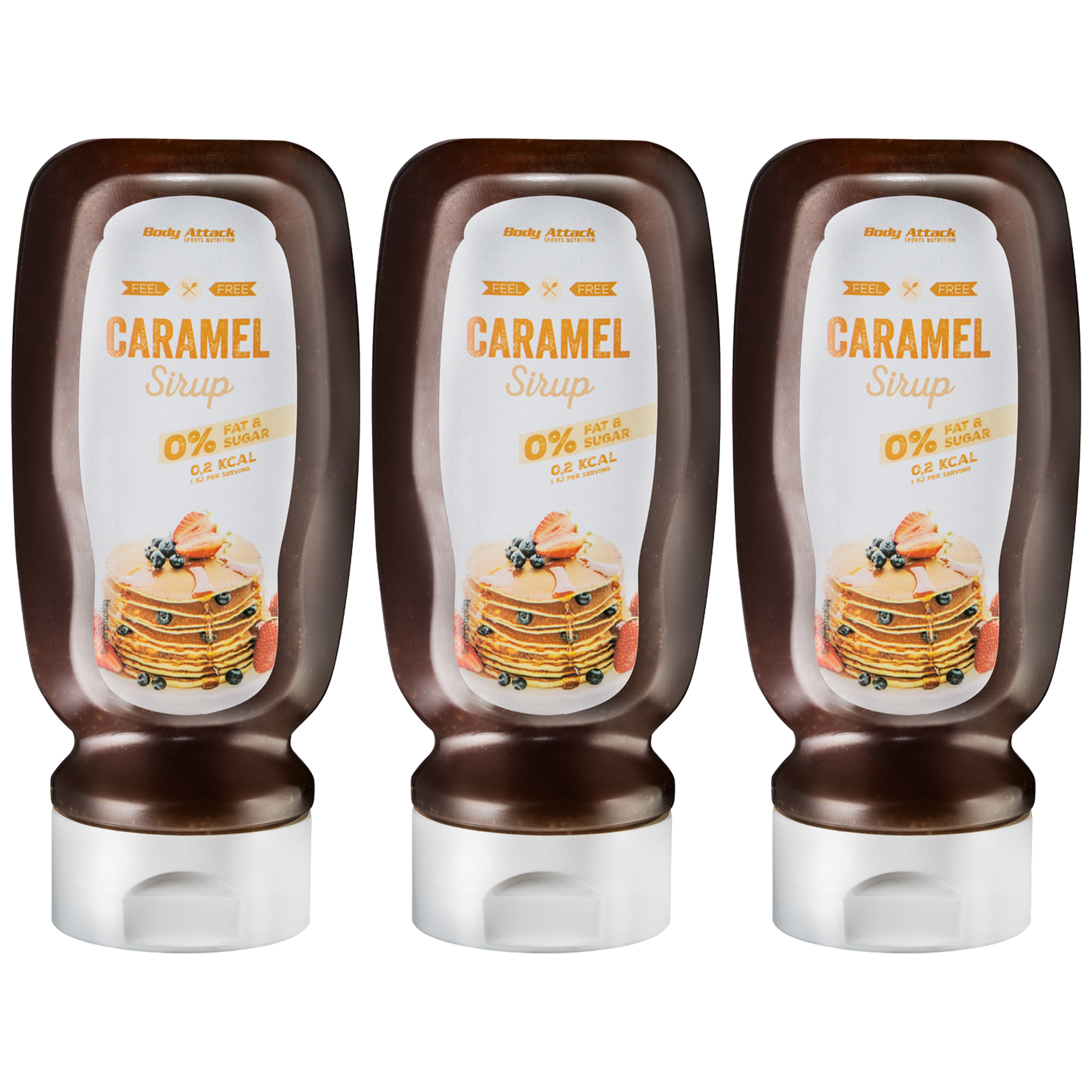 BODY ATTACK Caramel Sirup - 3x 320ml
