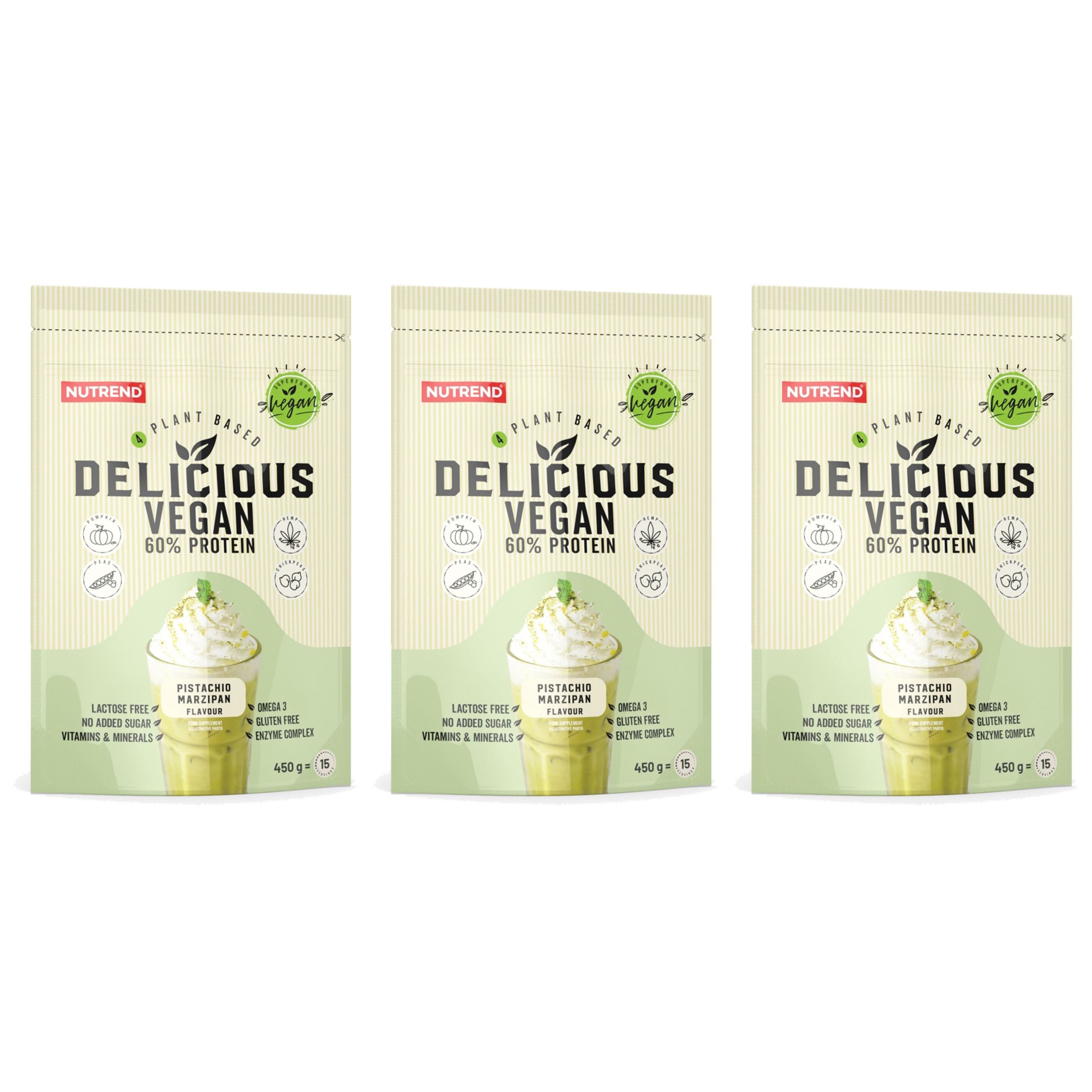 NUTREND Delicious Vegan Protein - 3x 450g