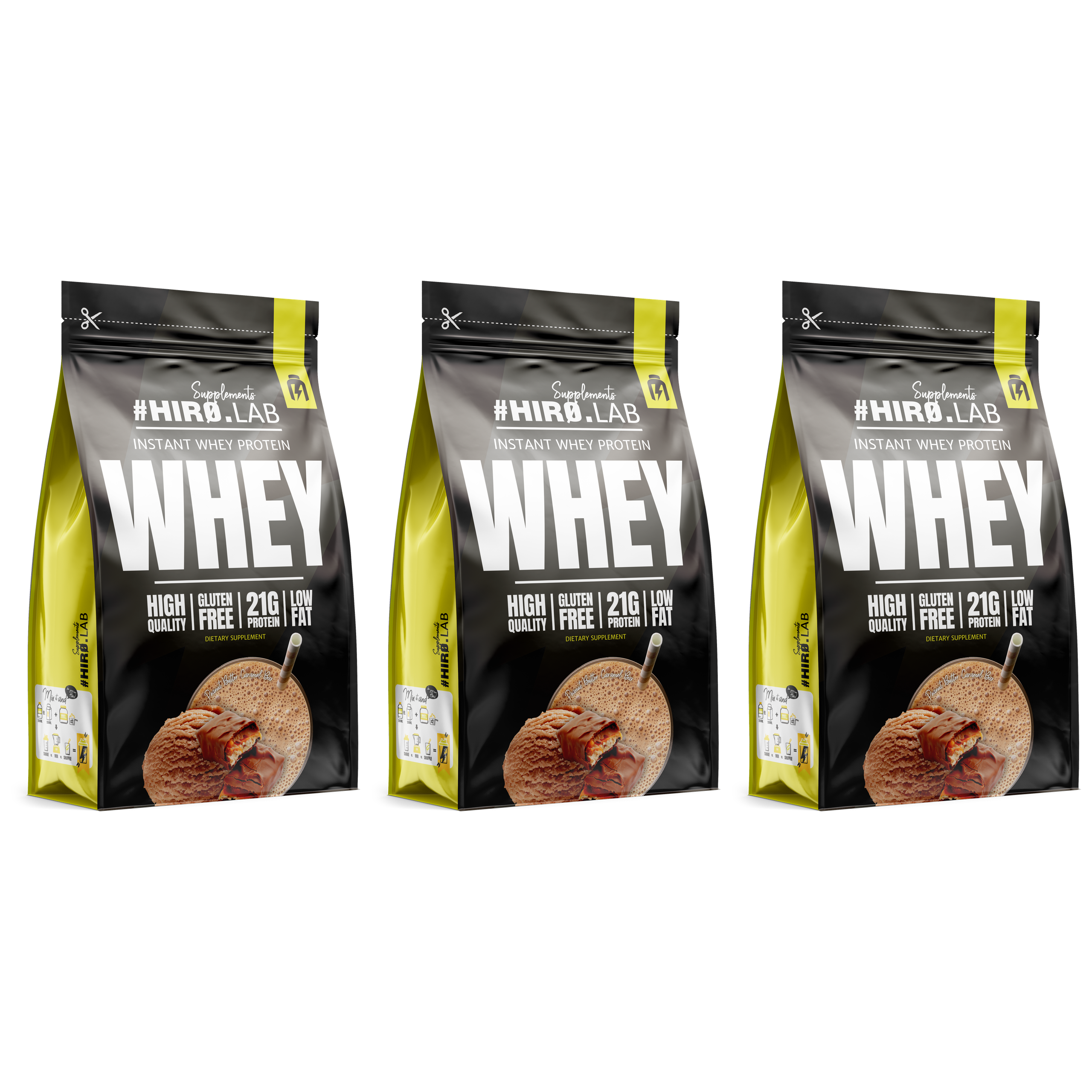 HIRO.LAB Instant Whey Protein - 3x 2000g (BAG)