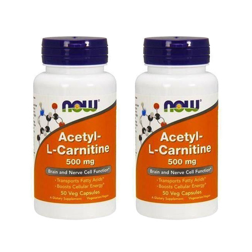 NOW Acetyl L-Carnitine 500mg - 2x 50vegcaps