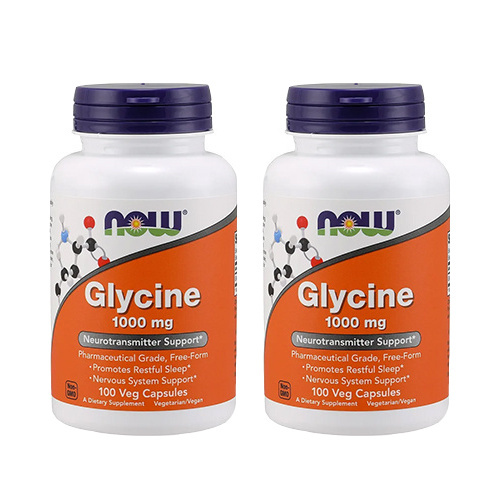 NOW Glycine 1000mg - 2x 100vcaps.