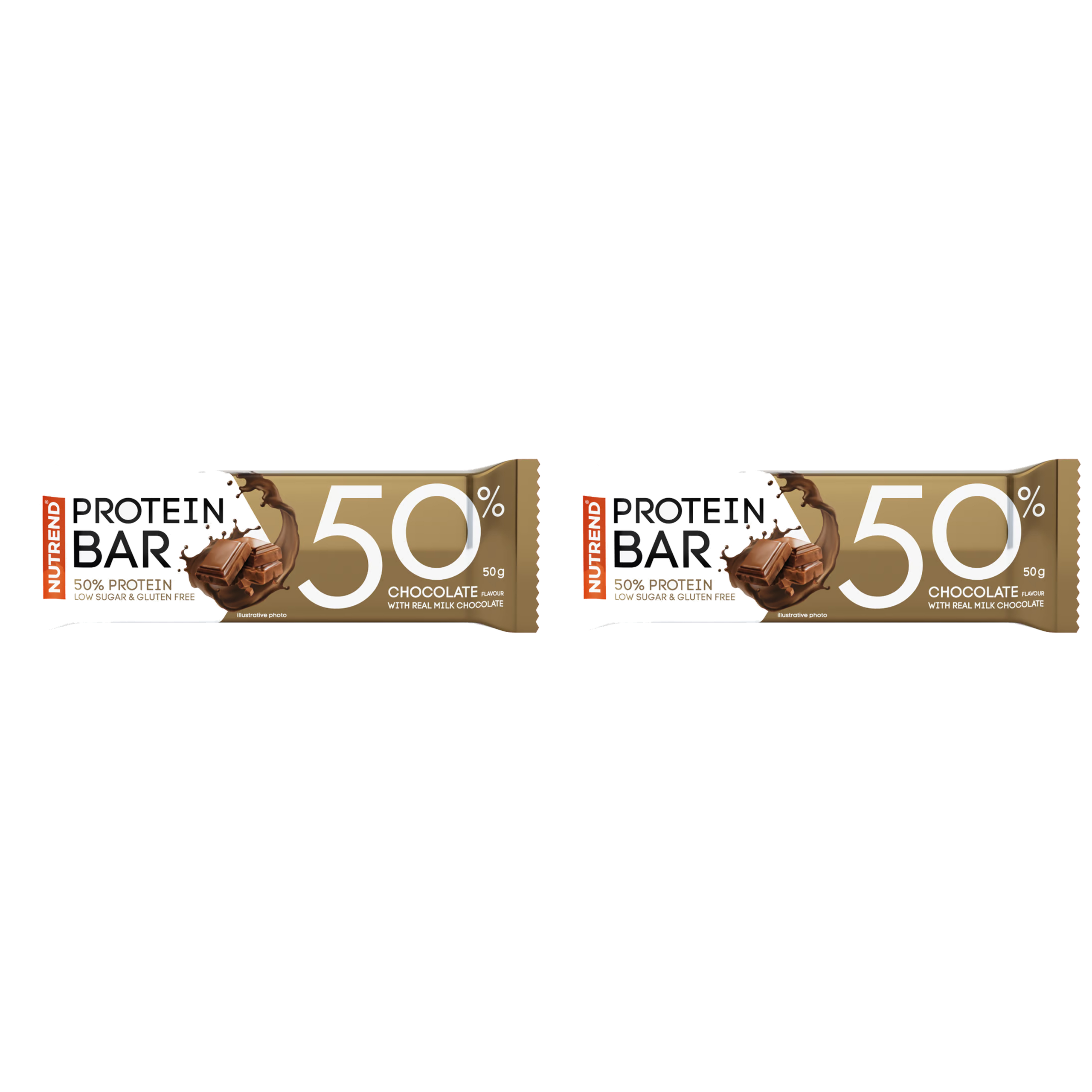 NUTREND - Protein Bar 50% - 2x 50g - Chocolate