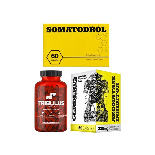 IRIDIUM LABS Somatodrol - 60caps + Cerberus - 60caps + MP NUTRITION Tribulus 200mg - 100caps