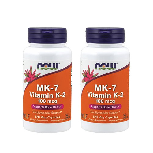 NOW Vitamin K-2 MK7 100mcg - 2x 120vcaps