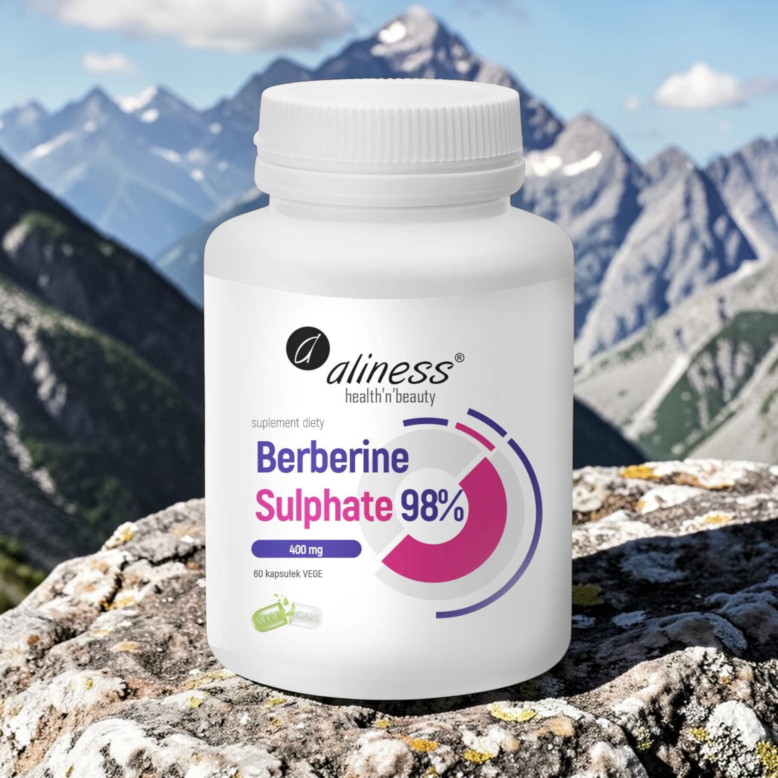 ALINESS Berberine Sulphate 98% 400 mg - 60vcaps