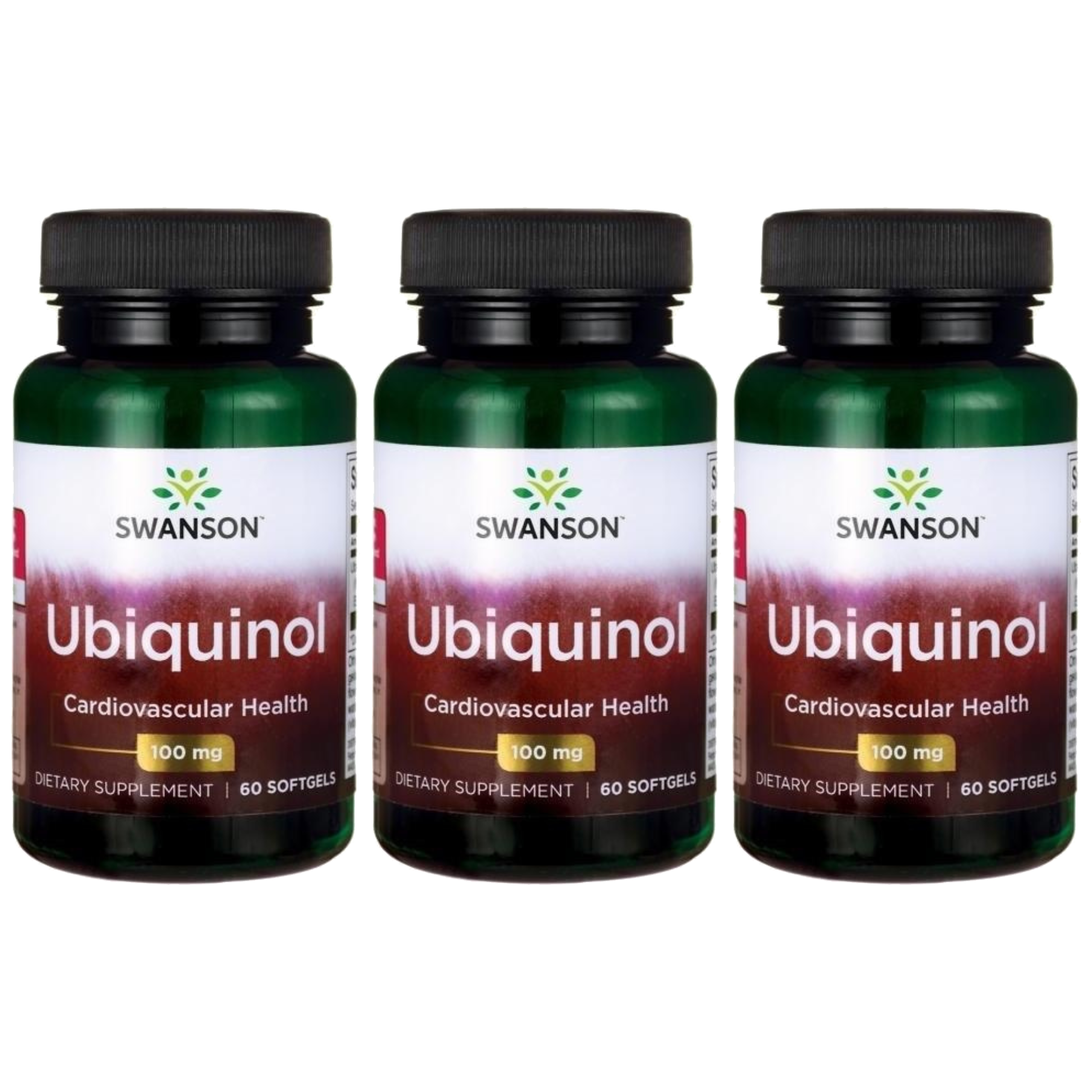 SWANSON - Ubiquinol 100mg - 3x 60softgels