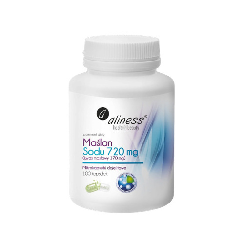 Maślan Sodu 720mg Kwas Masłowy 170mg. - 100caps.