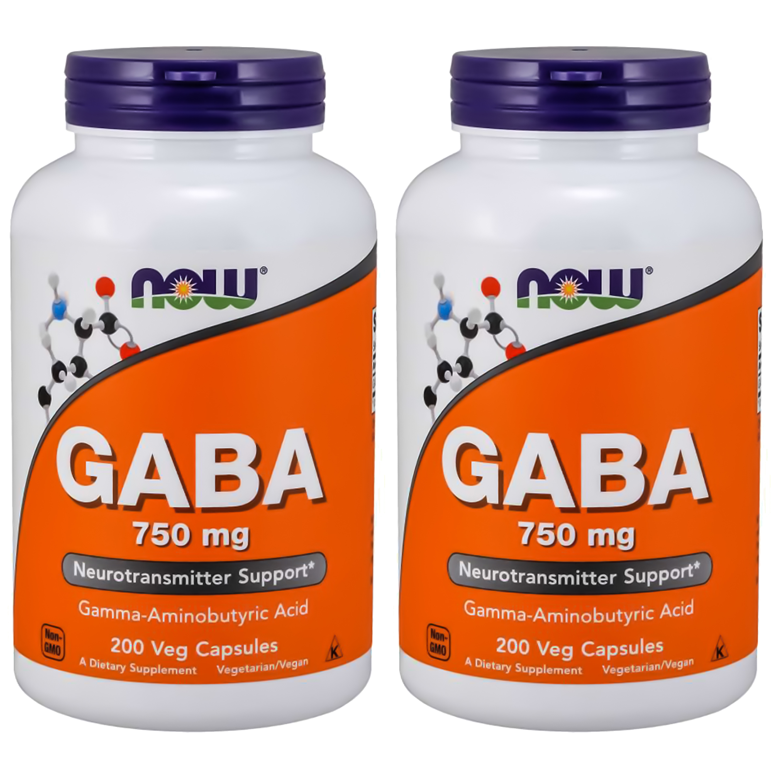 NOW GABA 750mg - 2x 200vcaps