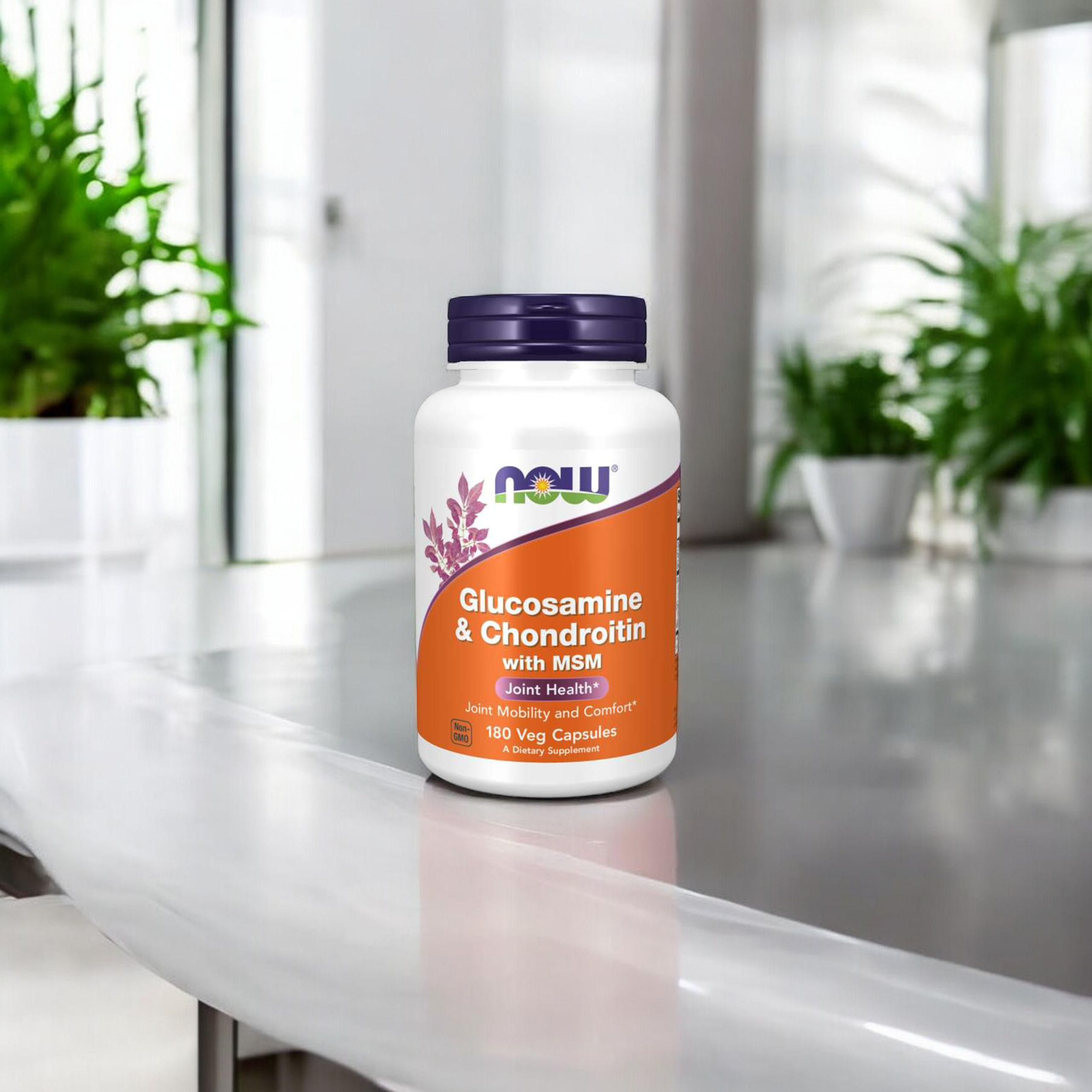 NOW Glucosamine & Chondroitin with MSM - 180vcaps