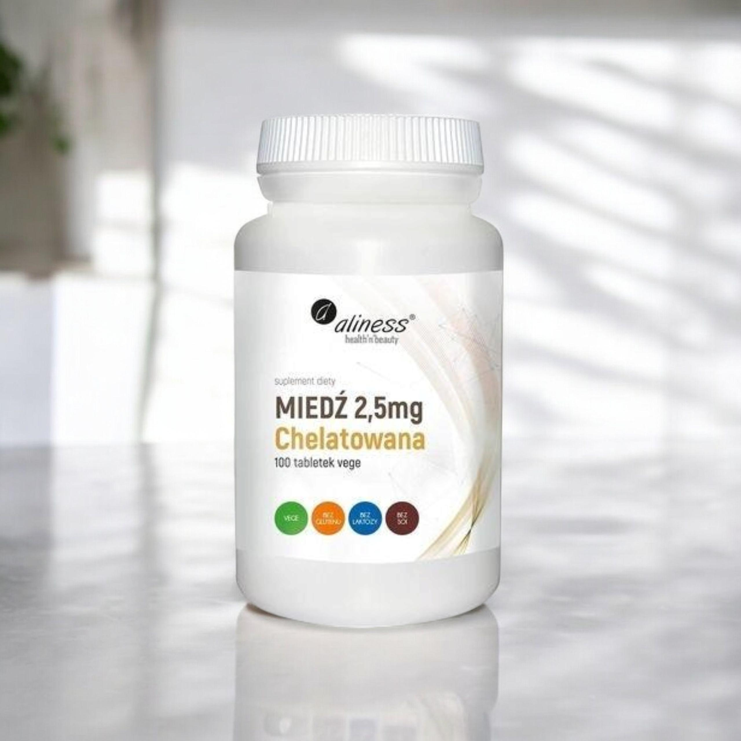 ALINESS - Miedź Chelatowana 2,5mg - 100tabs.