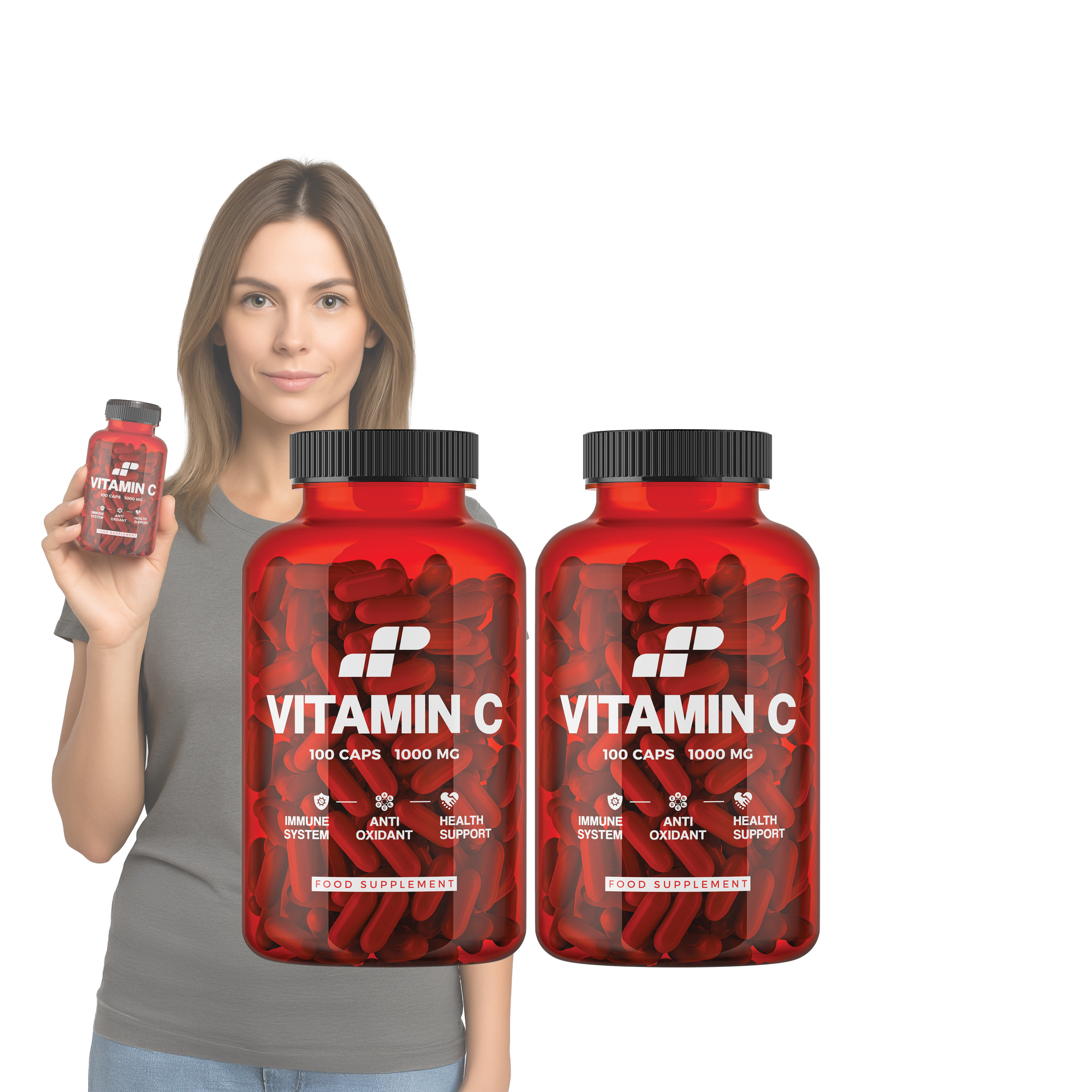 2x MP NUTRITION Vitamin C 1000mg - 100caps - Witamina C