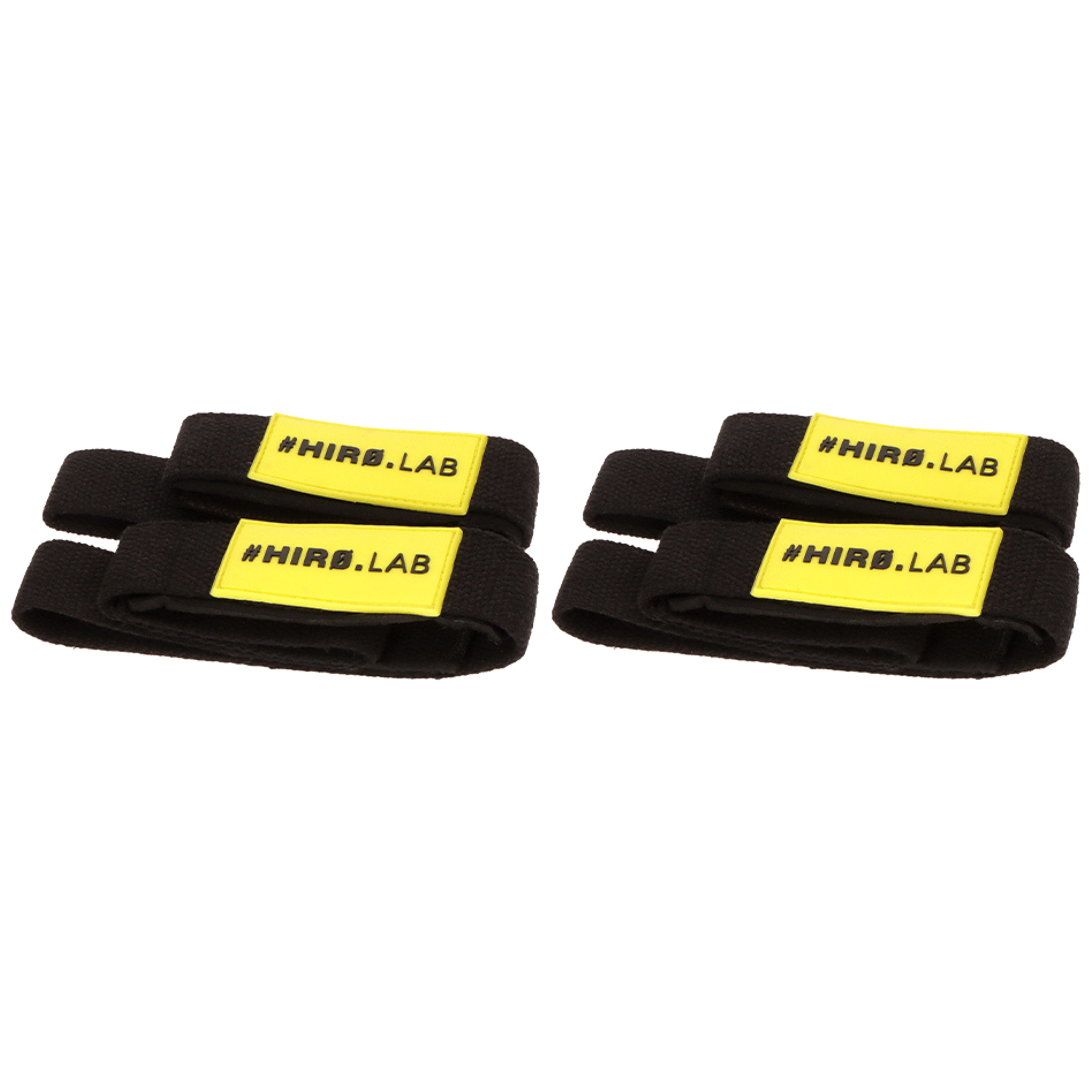 HIRO.LAB Cotton Strap - Rubber Logo New - Black - 2x Paski do podnoszenia ciężarów
