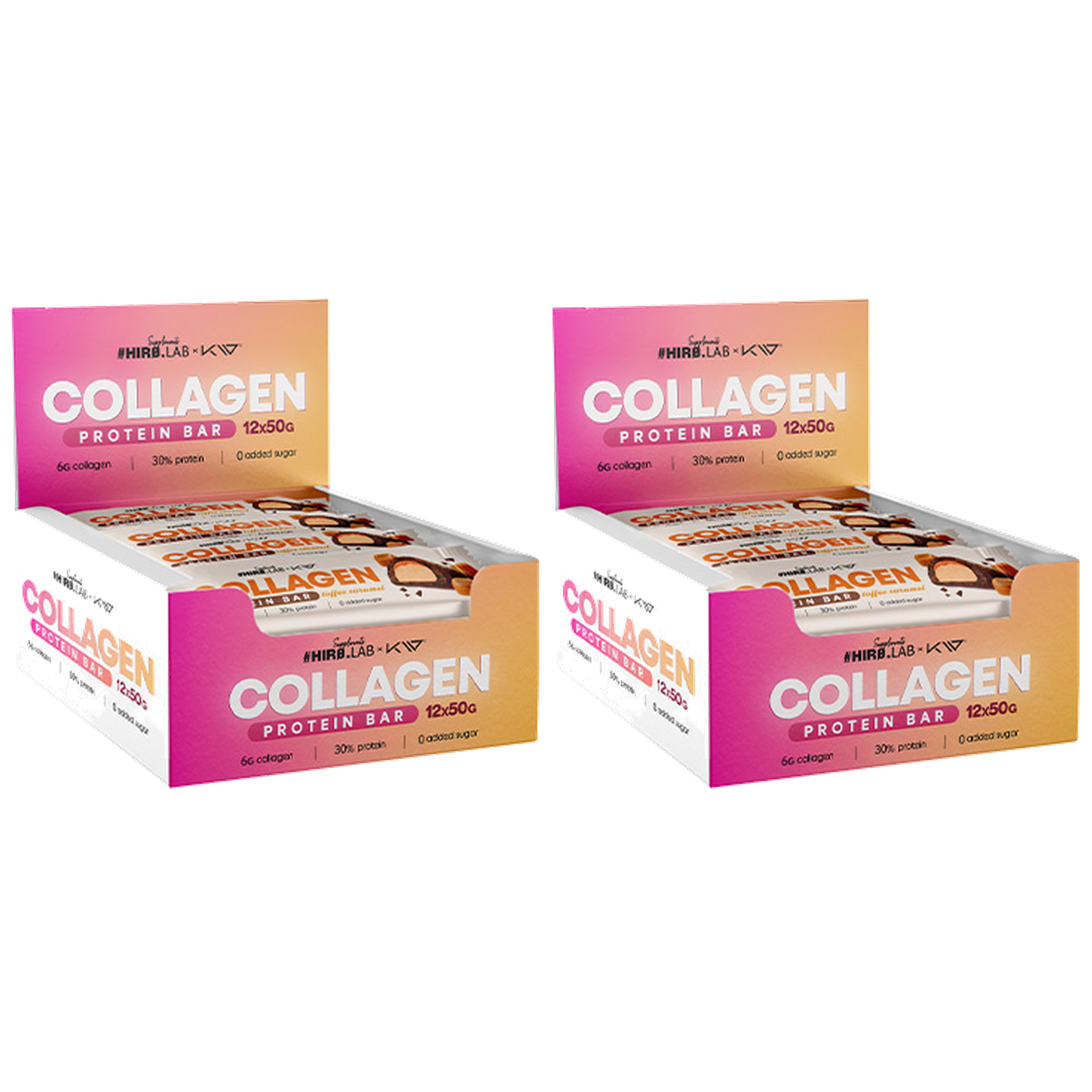 HIRO.LAB X KW Collagen Protein Bar - 12x 2x 50g
