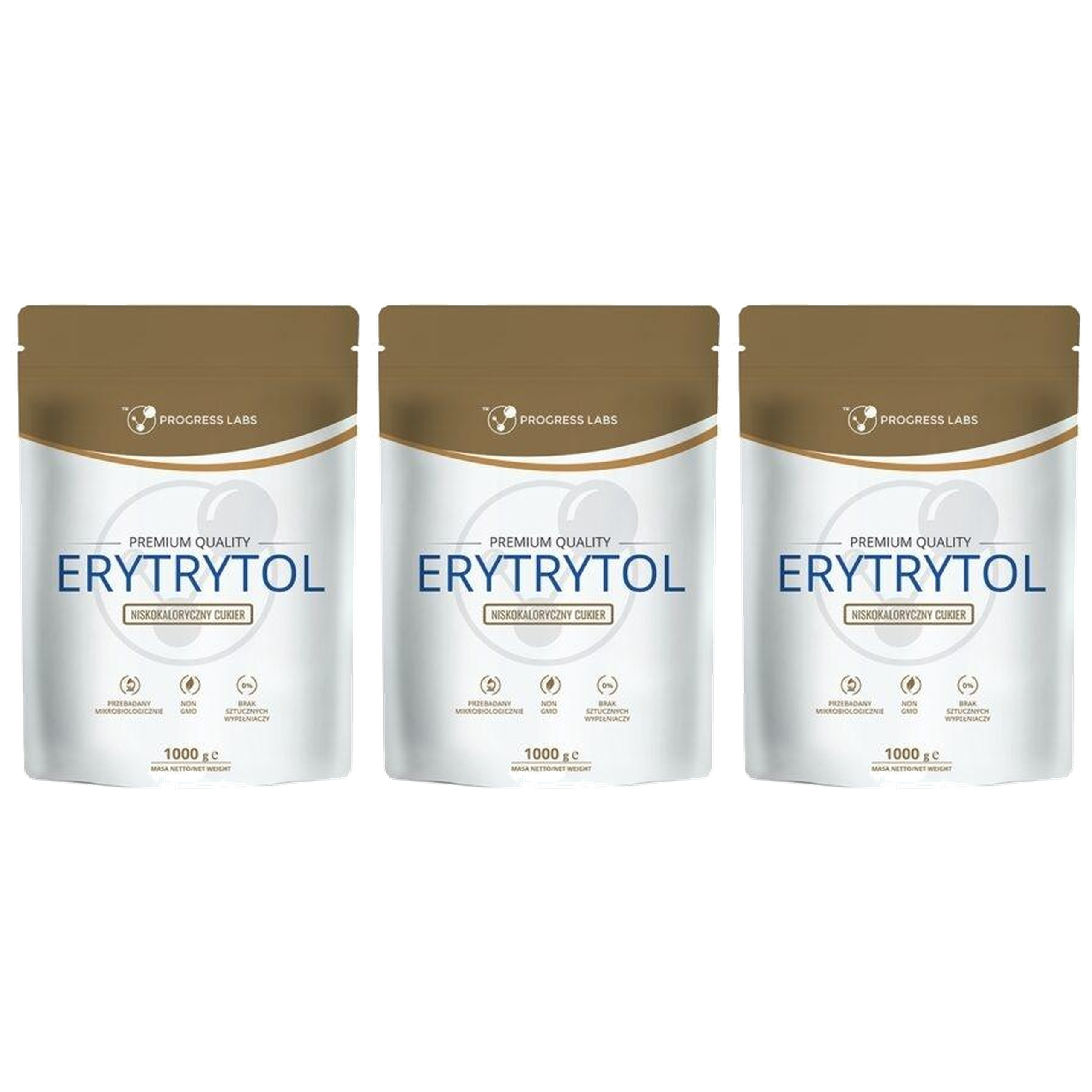 PROGRESS LABS - Erytrytol - 3x 1000g