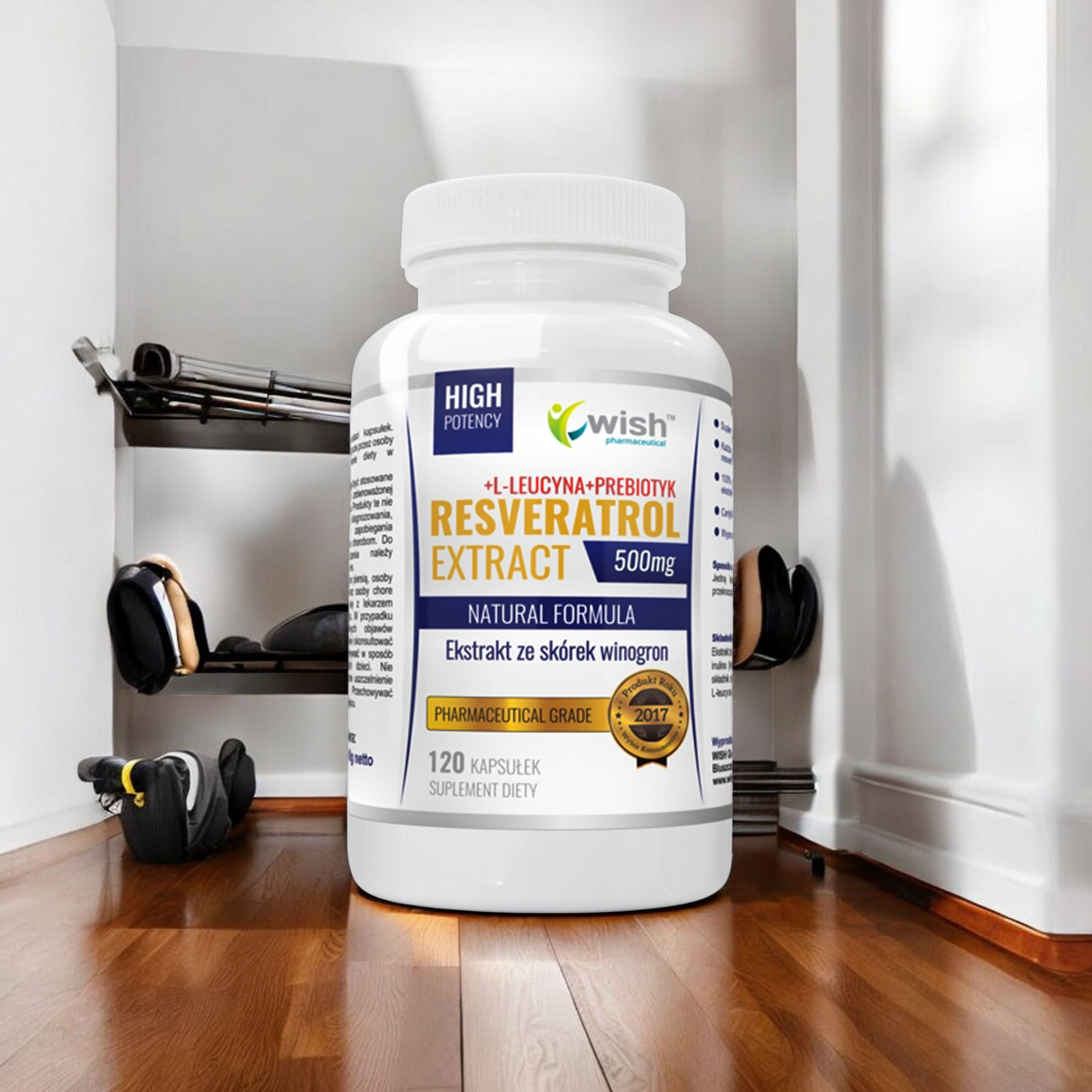 WISH Pharmaceutical Resveratrol Extract 500mg - 3x 120caps