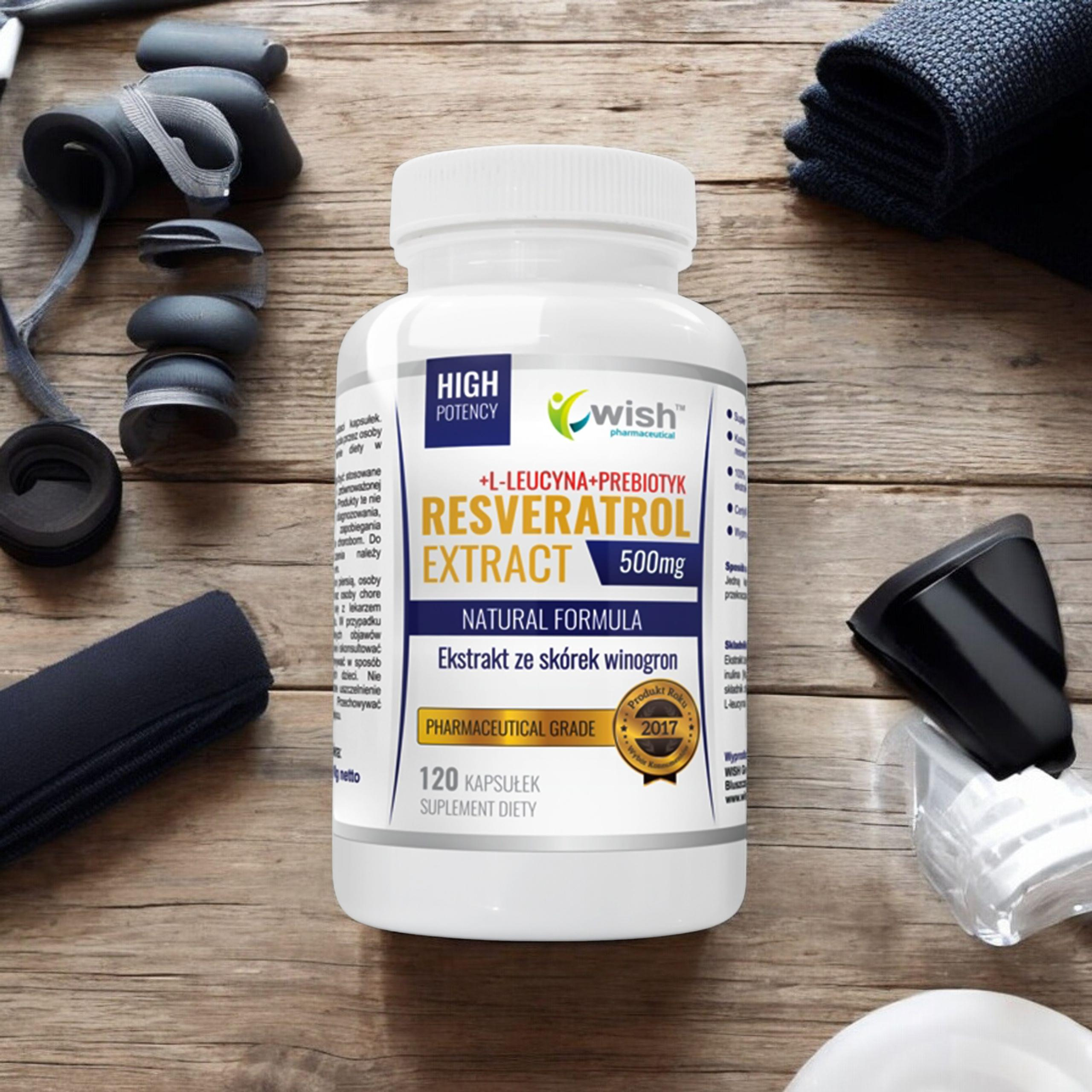WISH Pharmaceutical Resveratrol Extract 500mg - 2x 120caps