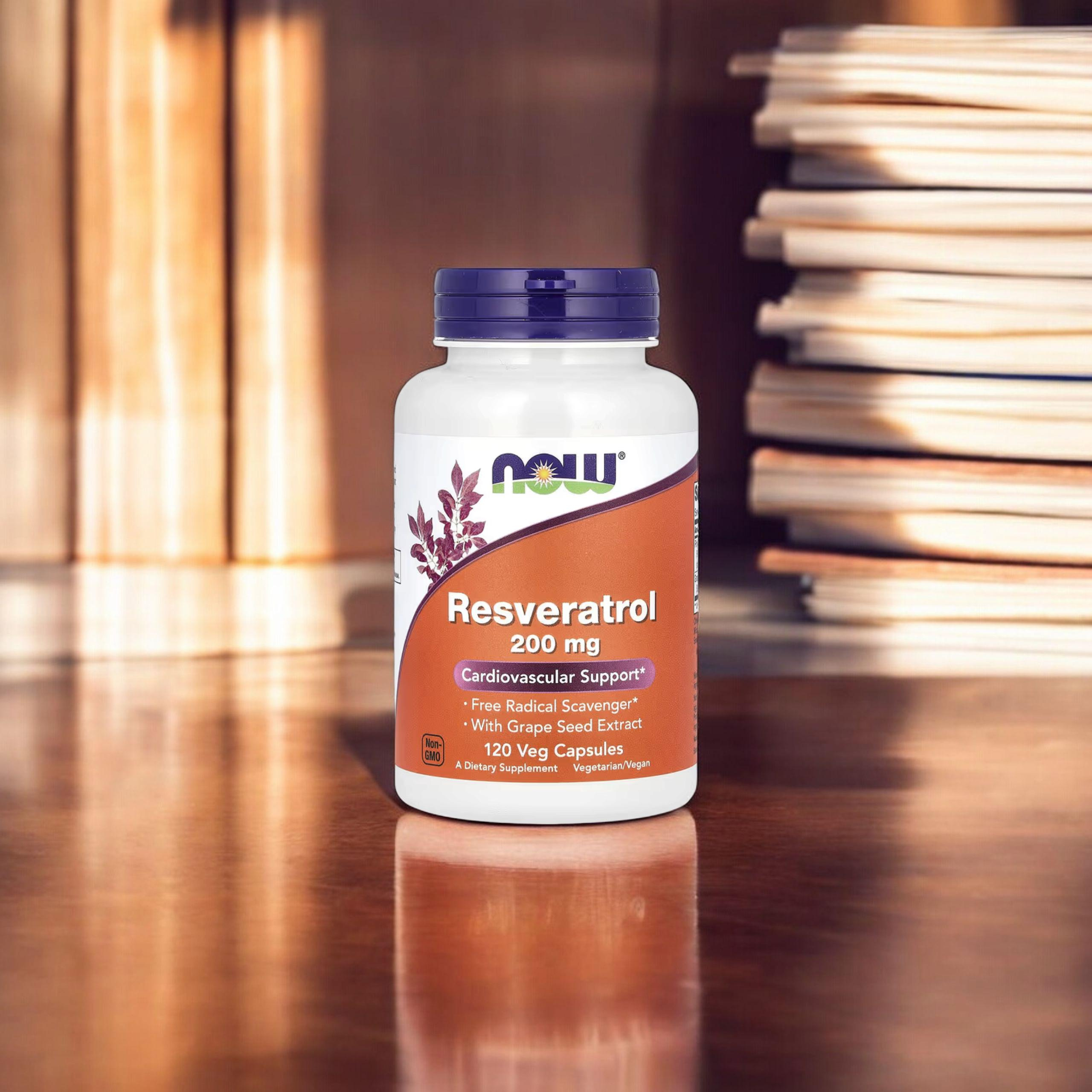 NOW Natural Resveratrol 200mg - 120vegcaps