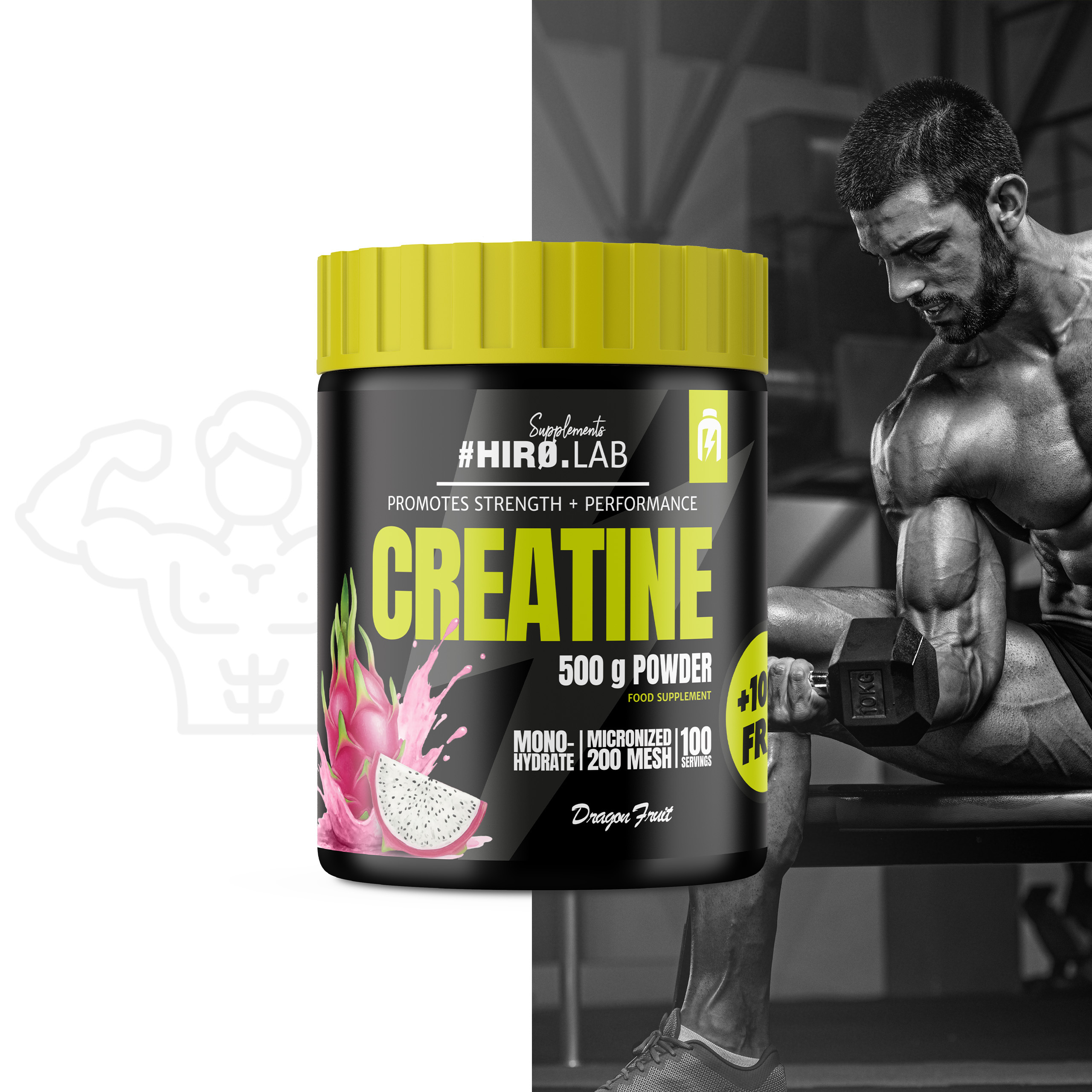 HIRO.LAB Creatine - 2x 500g + 100g FREE