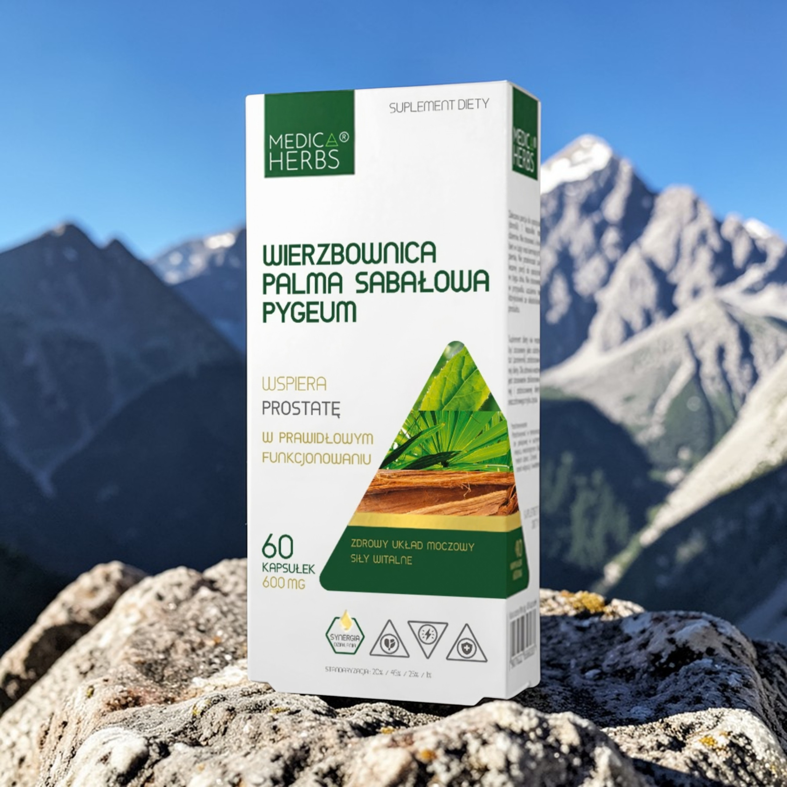 MEDICA HERBS - Wierzbownica Palma Sabałowa Pygeum - 60caps.