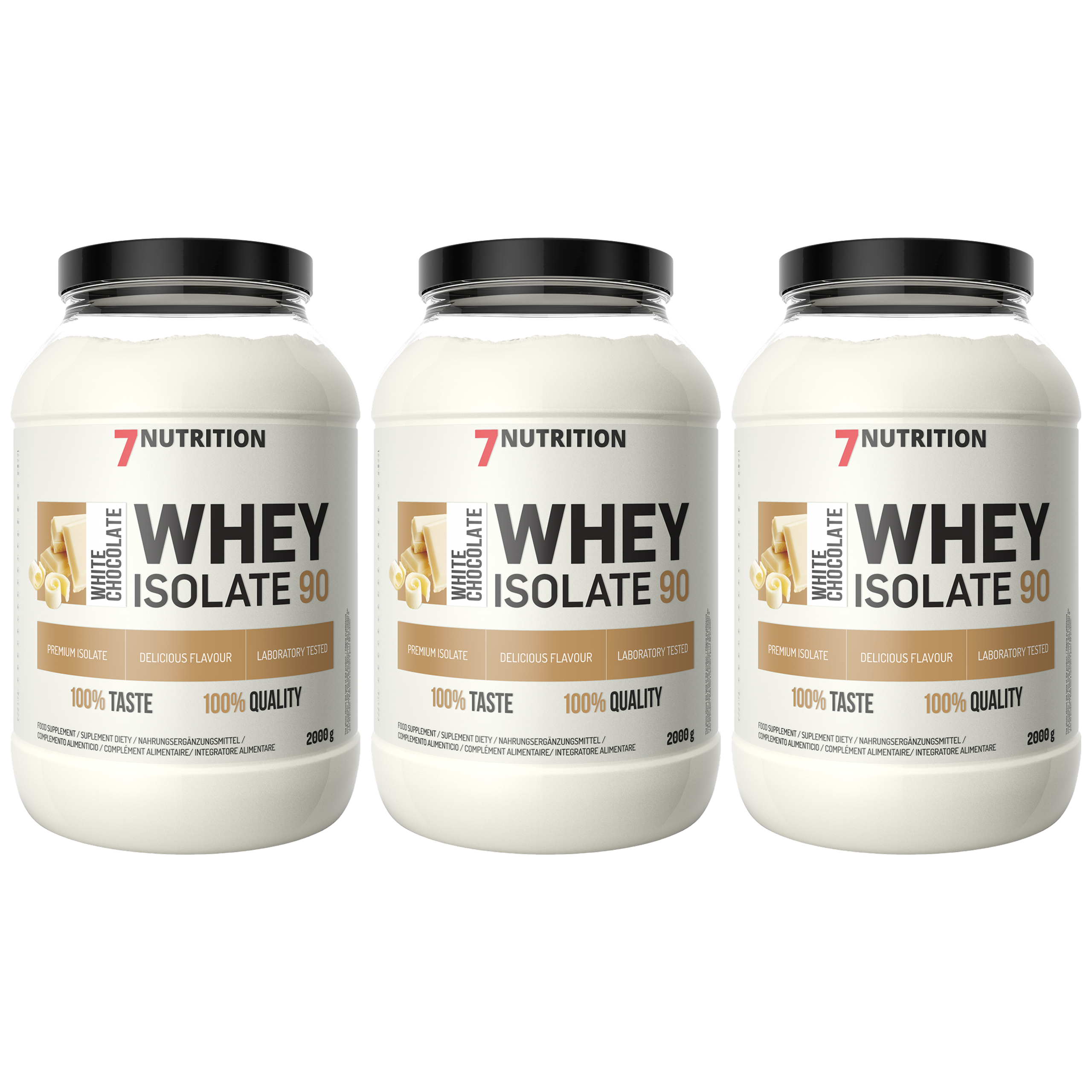 7 NUTRITION Whey Isolate 90 - 3x 2000g