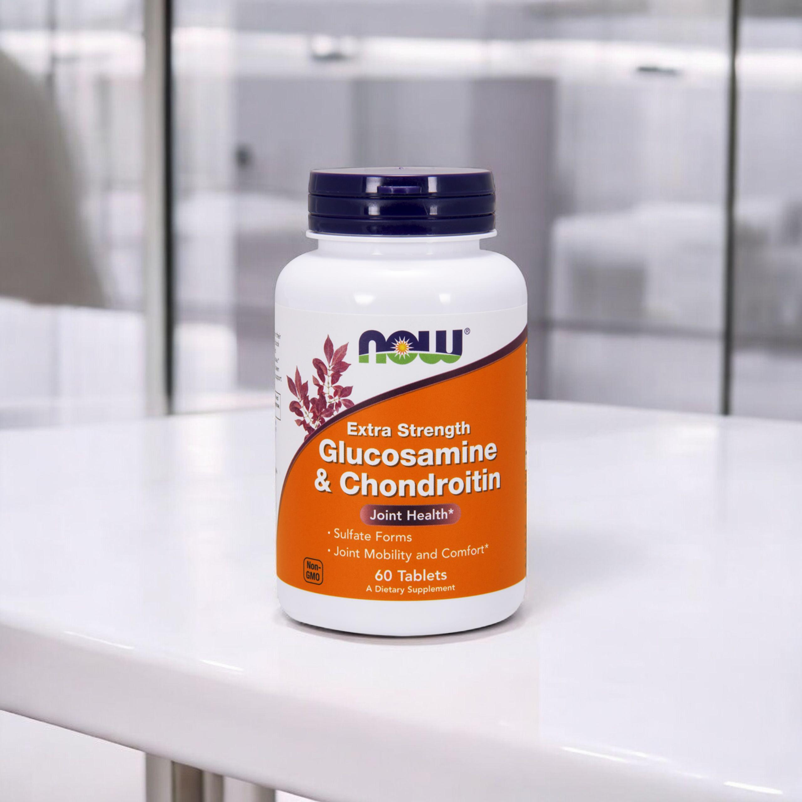 NOW Glucosamine & Chondroitin Sulfate Extra Strong - 2x 60tabs