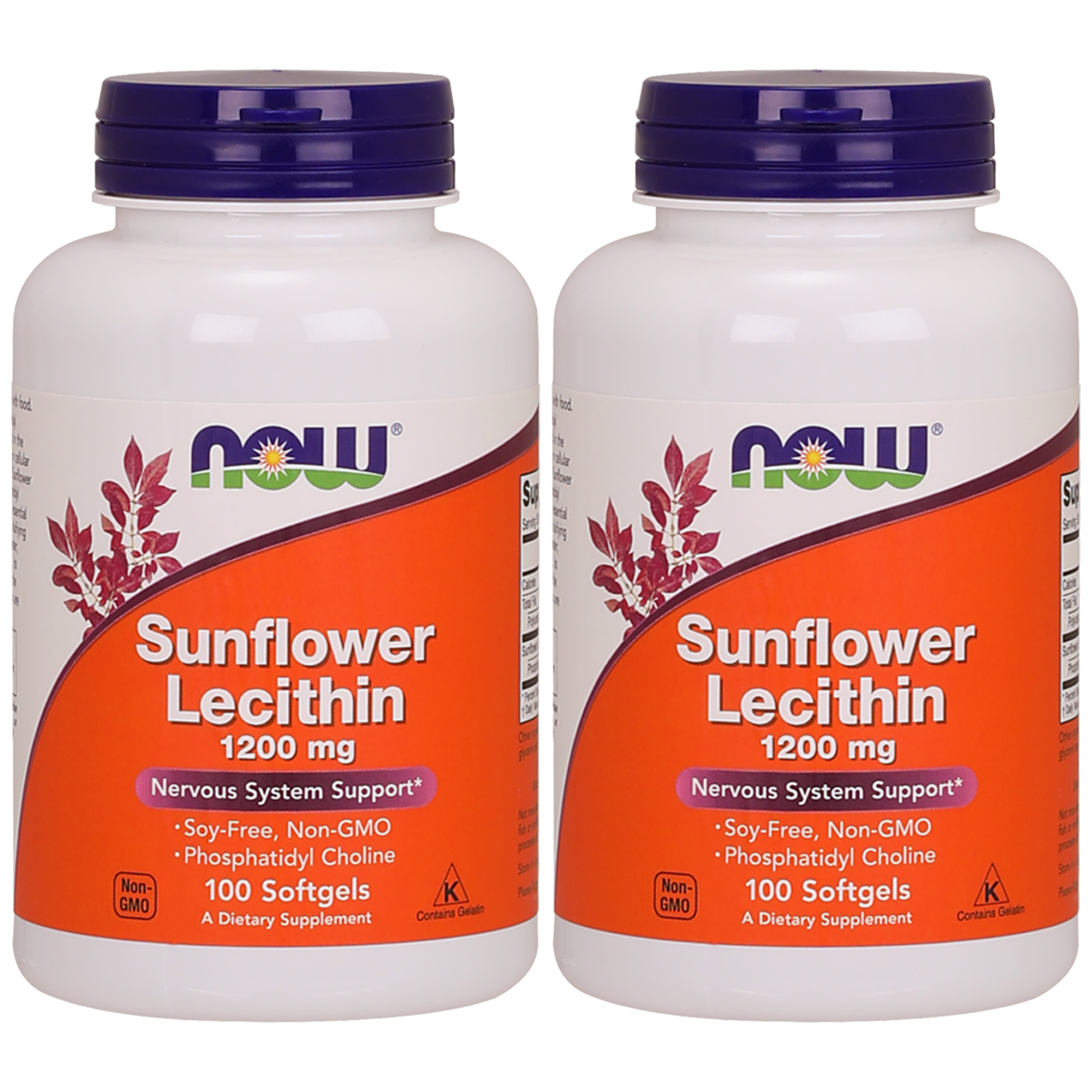 NOW Sunflower Lecithin 1200mg - 2x 100softgels