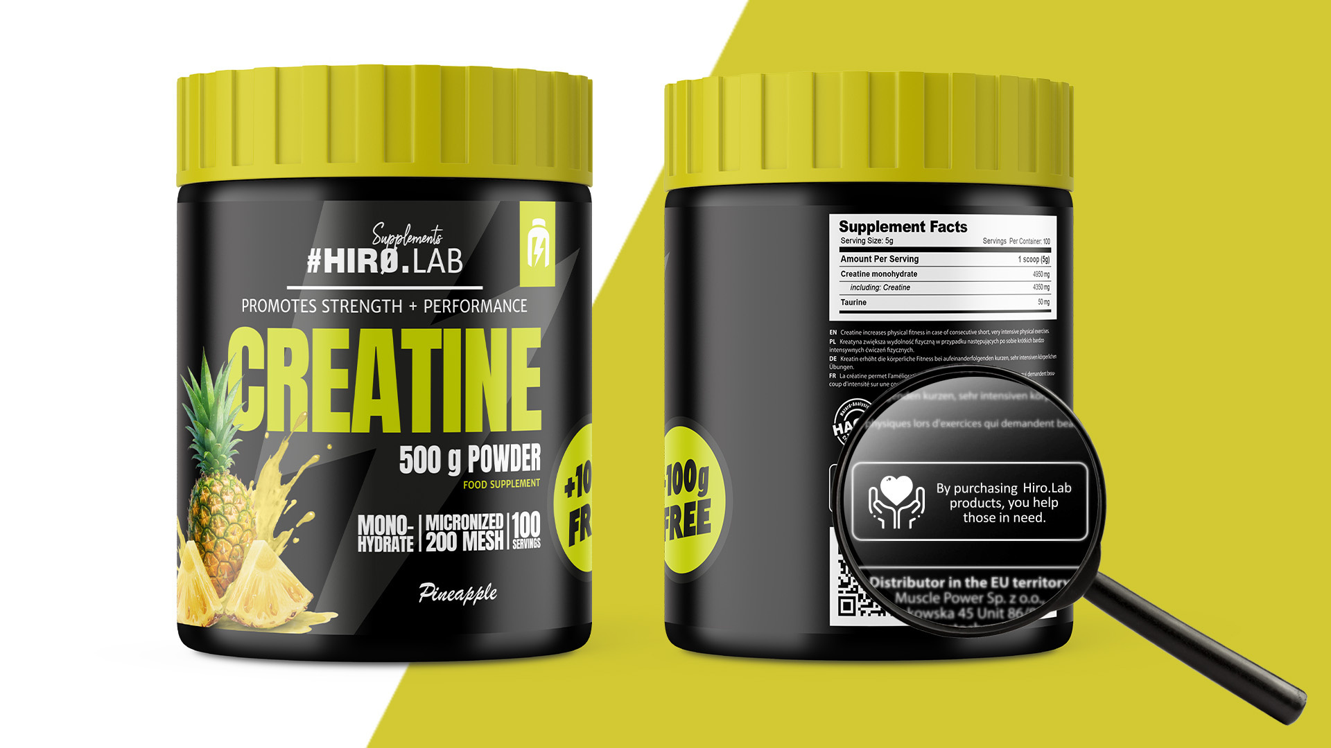 HIRO.LAB Creatine - 2x 500g + 100g FREE