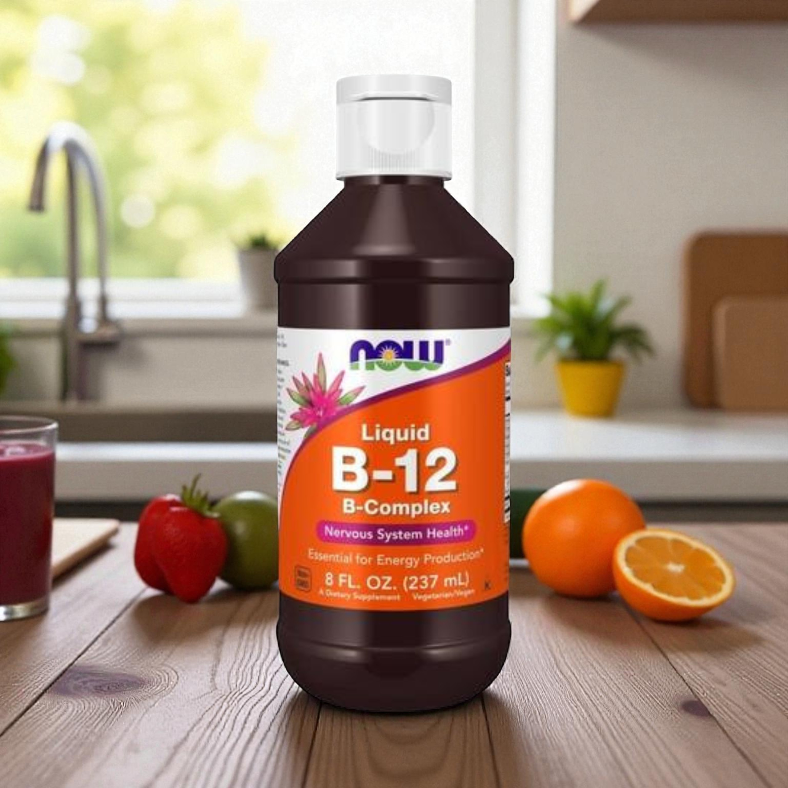 NOW - Vitamin B-12 Liquid B-Complex - 2x 237ml