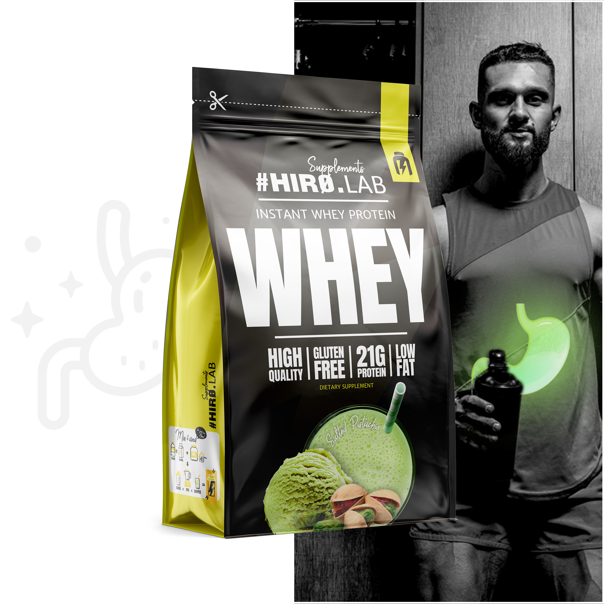 HIRO.LAB Instant Whey Protein - 2x 750g