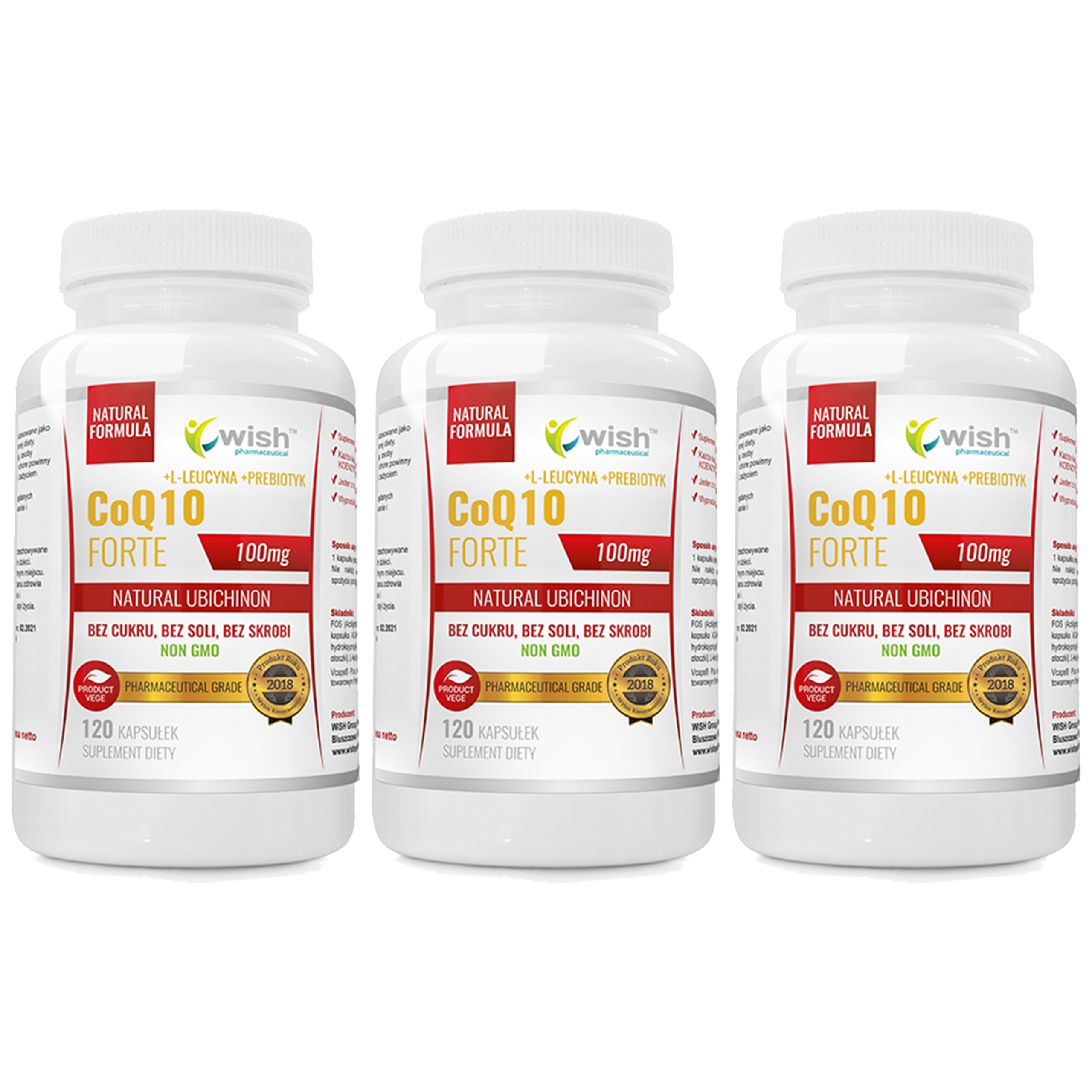 WISH Pharmaceutical CoQ10 Forte 100mg - 3x 120caps