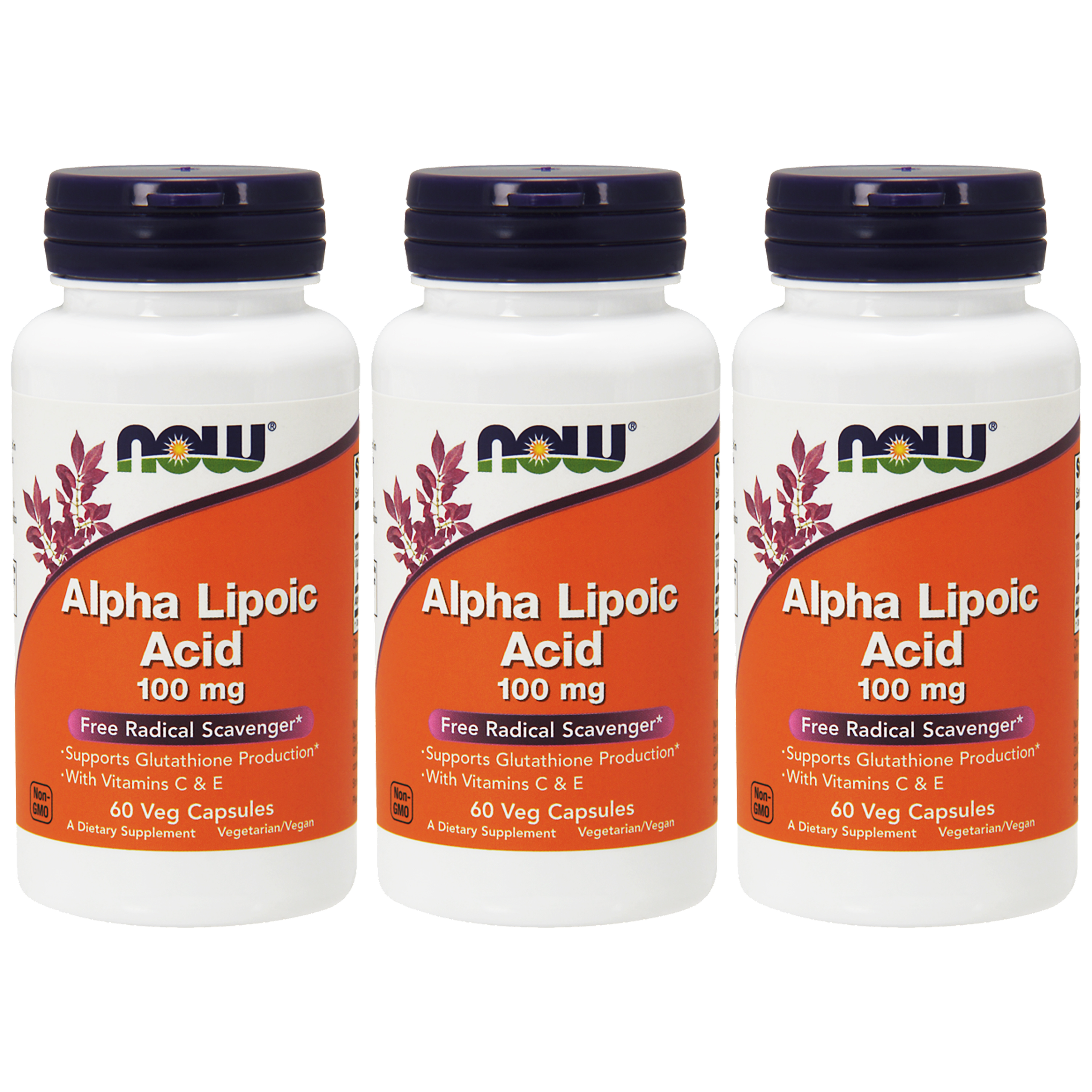 NOW Alpha Lipoic Acid 100mg - 3x 60vegcaps