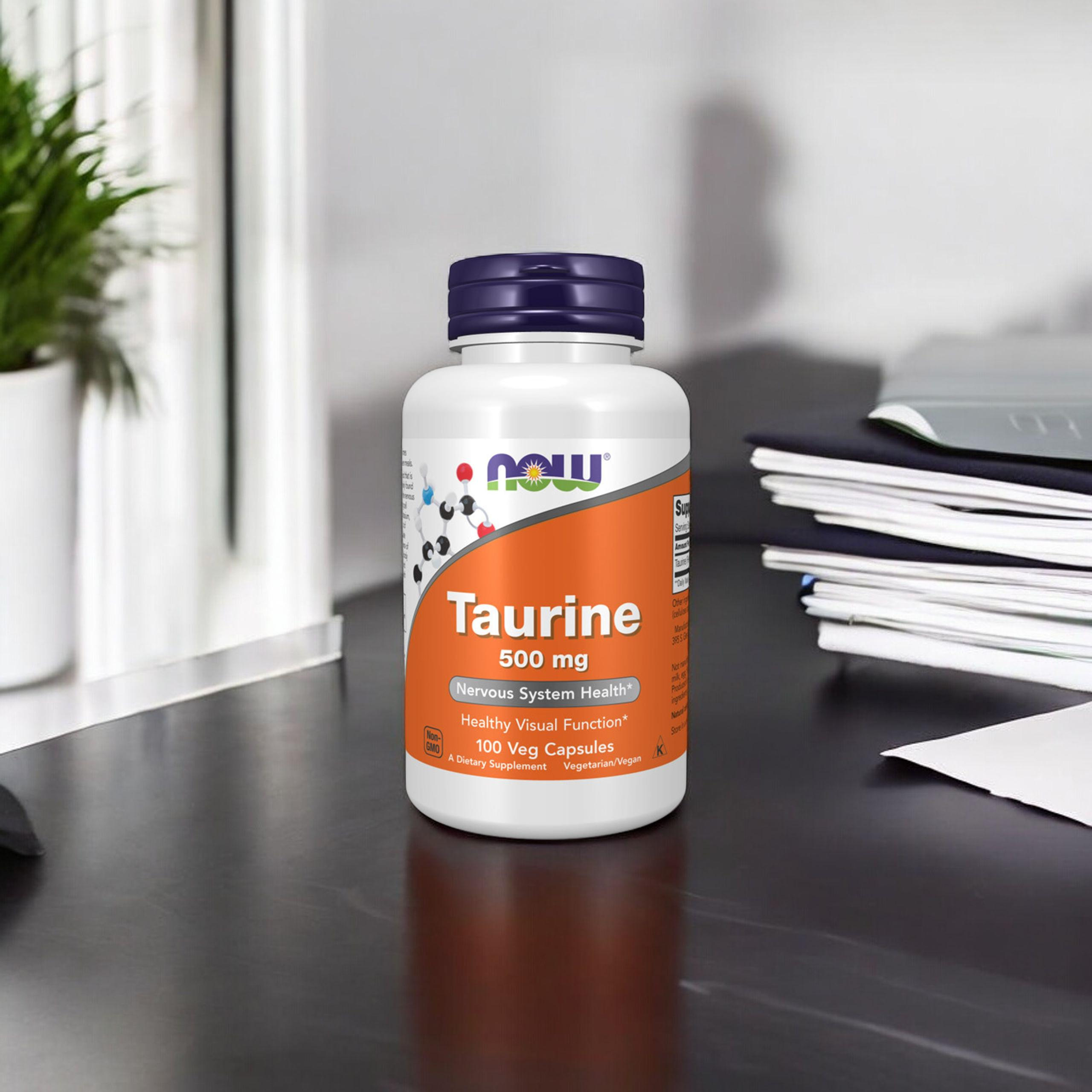 NOW Taurine 500mg - 3x 100vcaps
