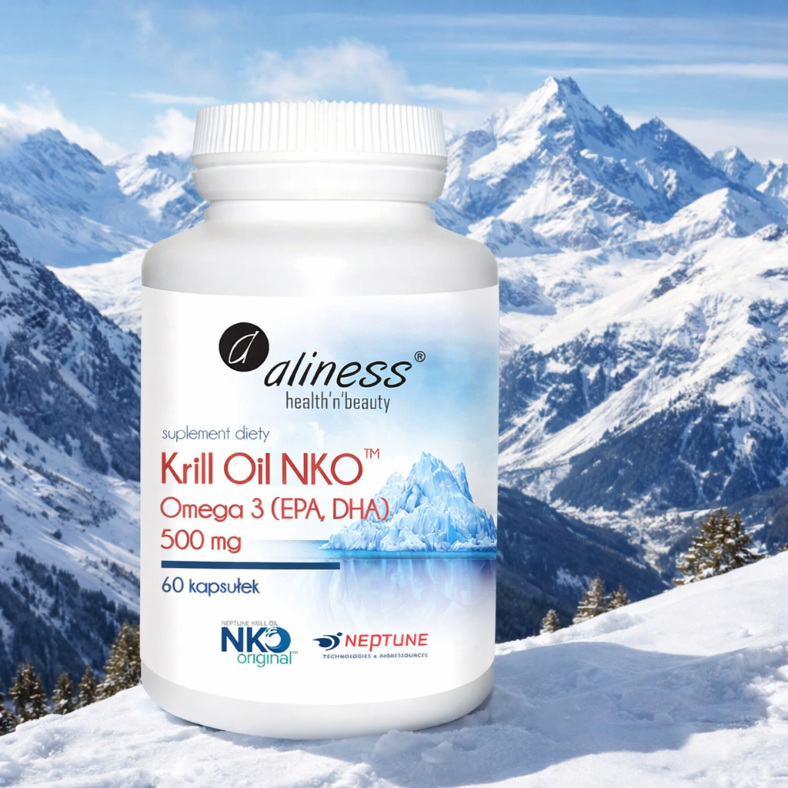ALINESS - Krill Oil NKO 500mg - 60caps. x3