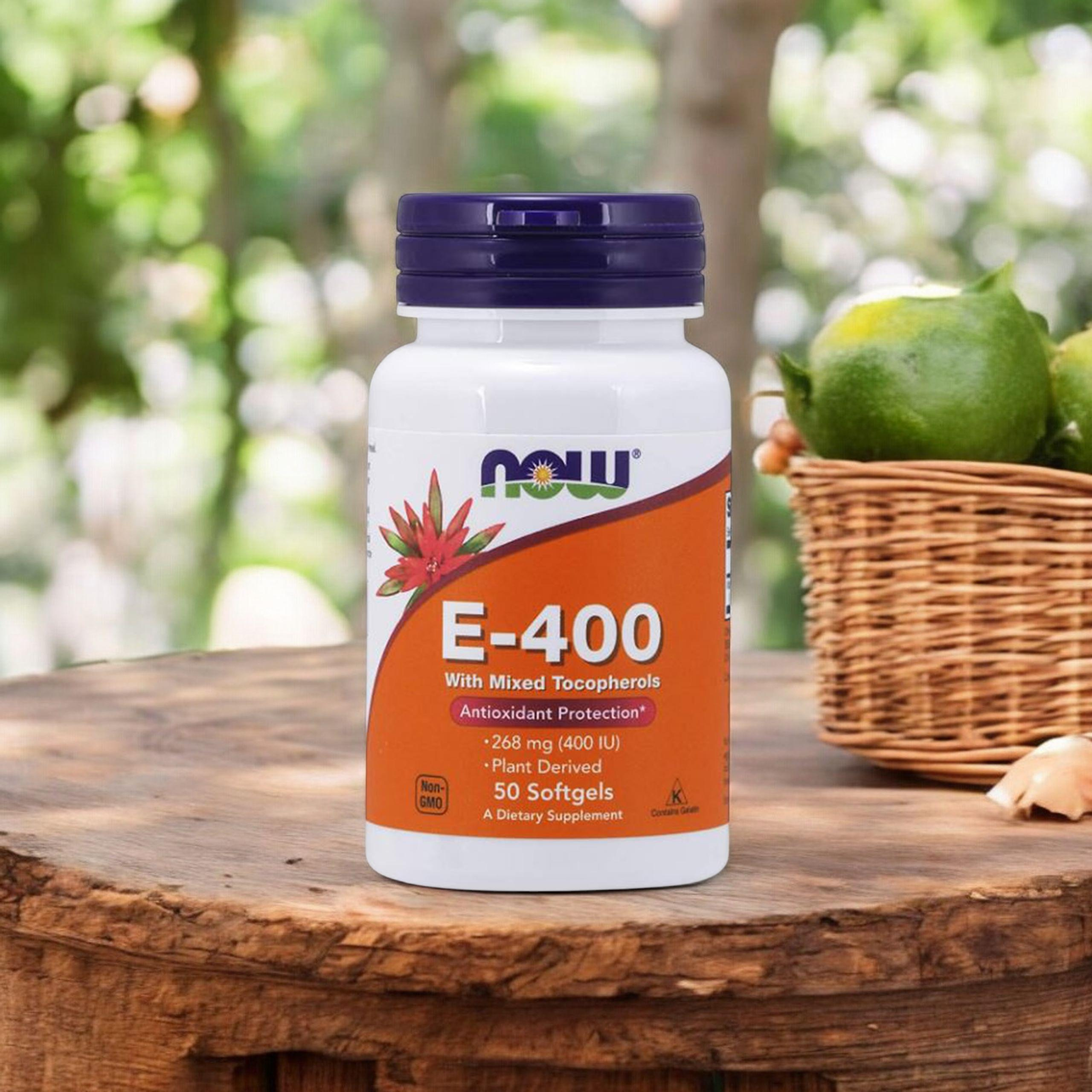 NOW Vitamin E-400 With Mixed Tocopherols - 50softgels - Witamina E z Mieszanymi Tokoferolami