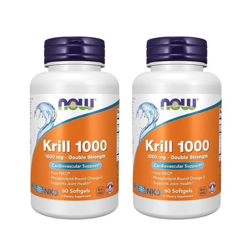 NOW - Krill Oil 1000mg - 2x 60softgels