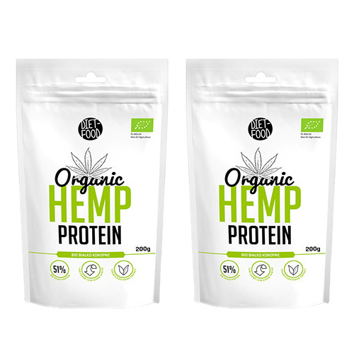 DIET FOOD Organic Hemp Protein - 2x 200g